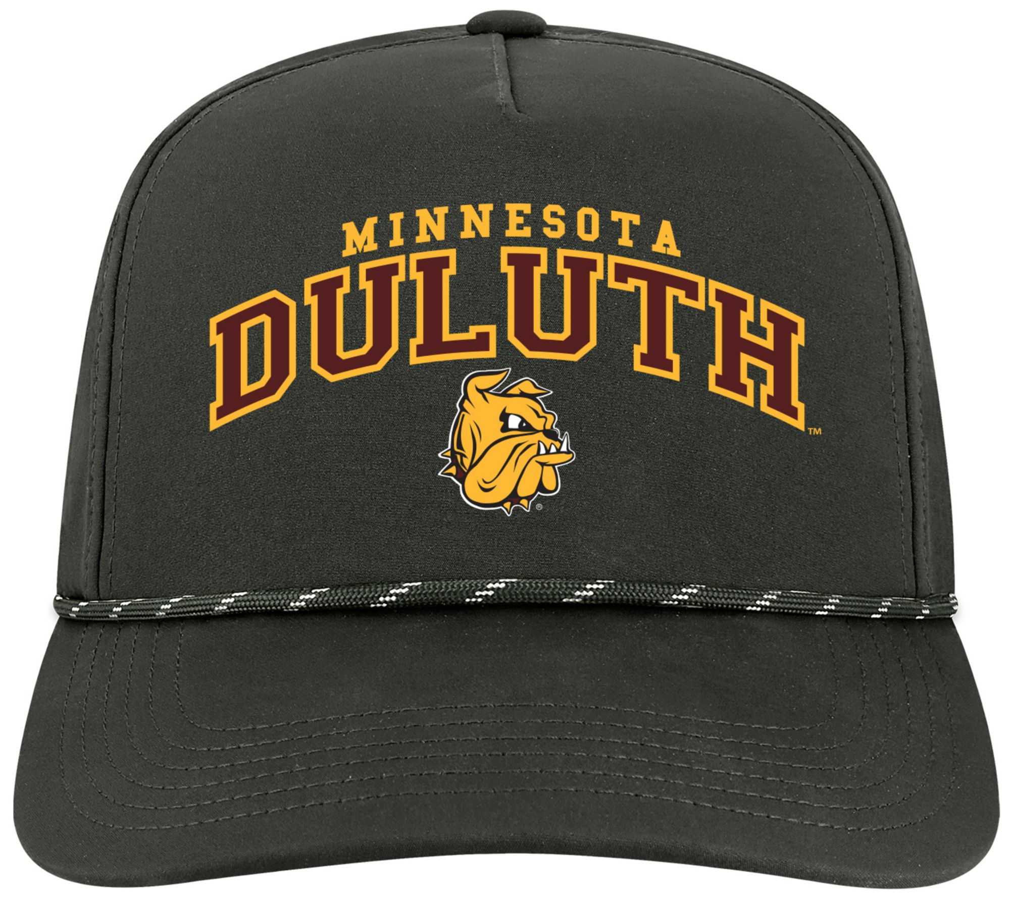 League-Legacy Adult Minnesota-Duluth Bulldogs Black Arch Logo Caddy Adjustable Hat