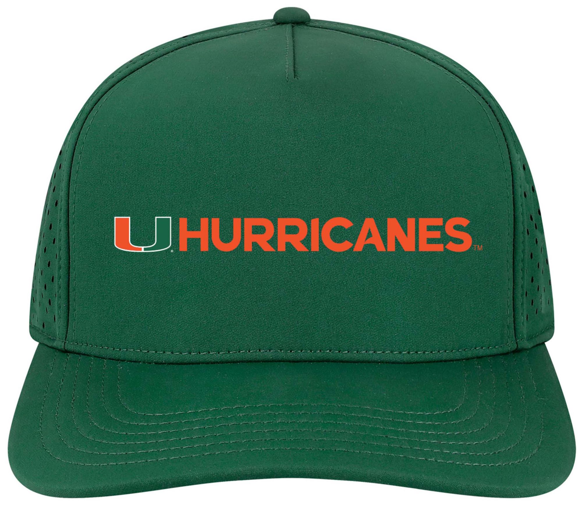 League-Legacy Adult Miami Hurricanes Dark Green Wordmark Adjustable Hat