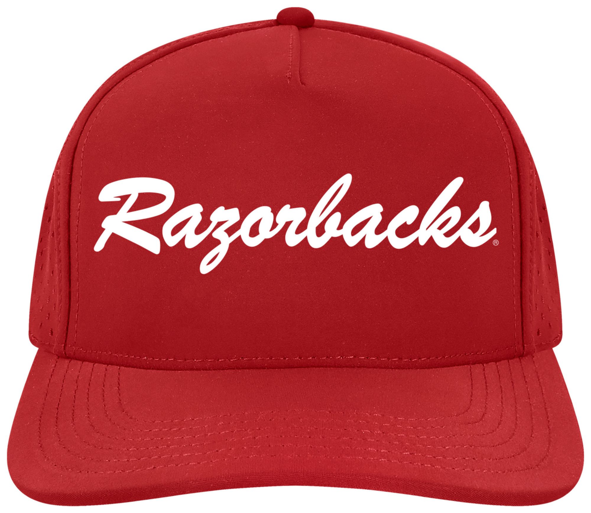 League-Legacy Adult Arkansas Razorbacks Cardinal Script Adjustable Hat