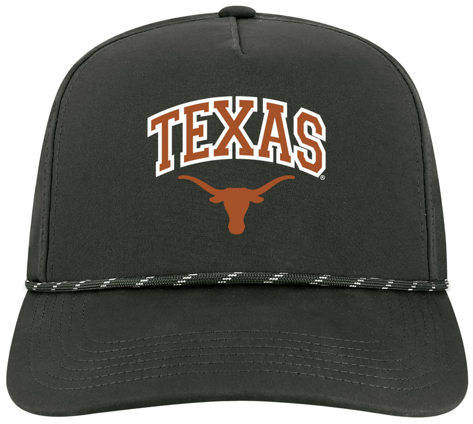 League-Legacy Adult Texas Longhorns Black Arch Logo Caddy Adjustable Hat