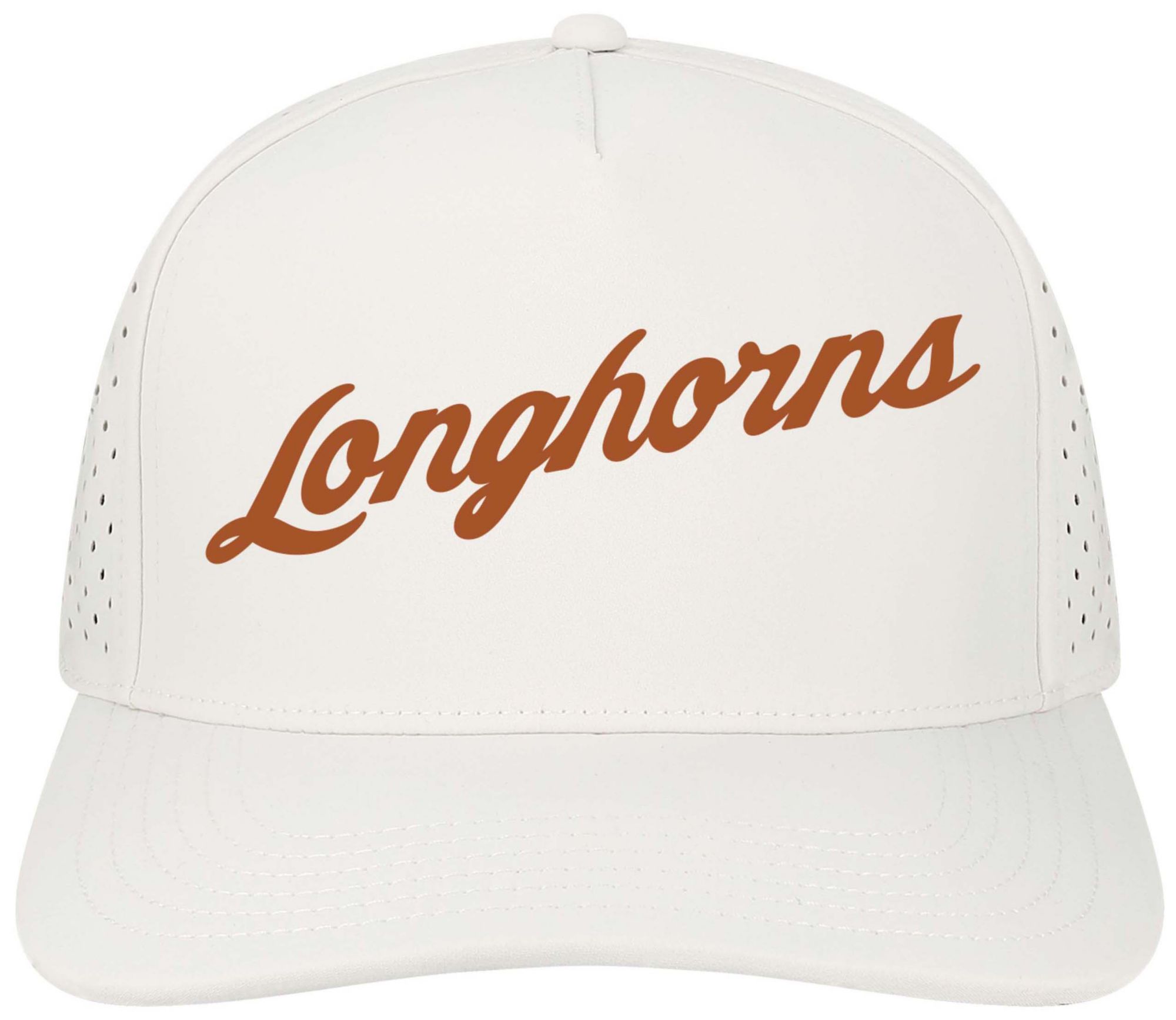 League-Legacy Adult Texas Longhorns White Script Adjustable Hat