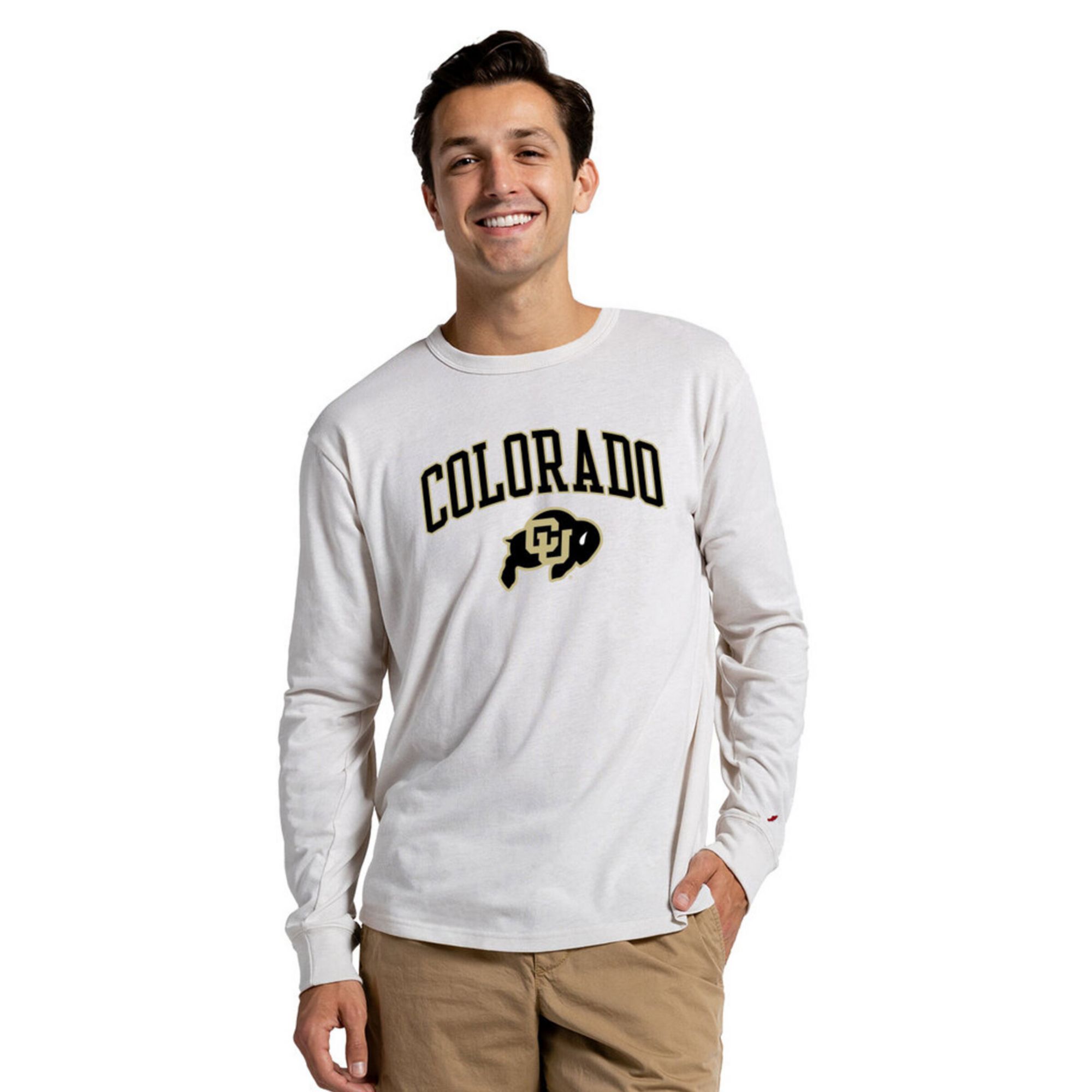 League-Legacy Men's Colorado Buffaloes White Lifestyle Long Sleeve Shirt