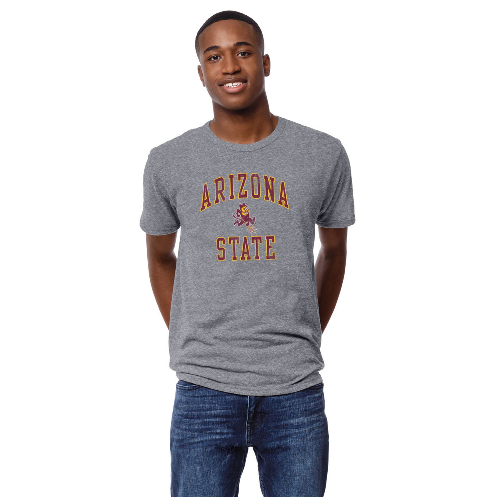 League-Legacy Men's Arizona State Sun Devils Grey Lifestyle T-Shirt