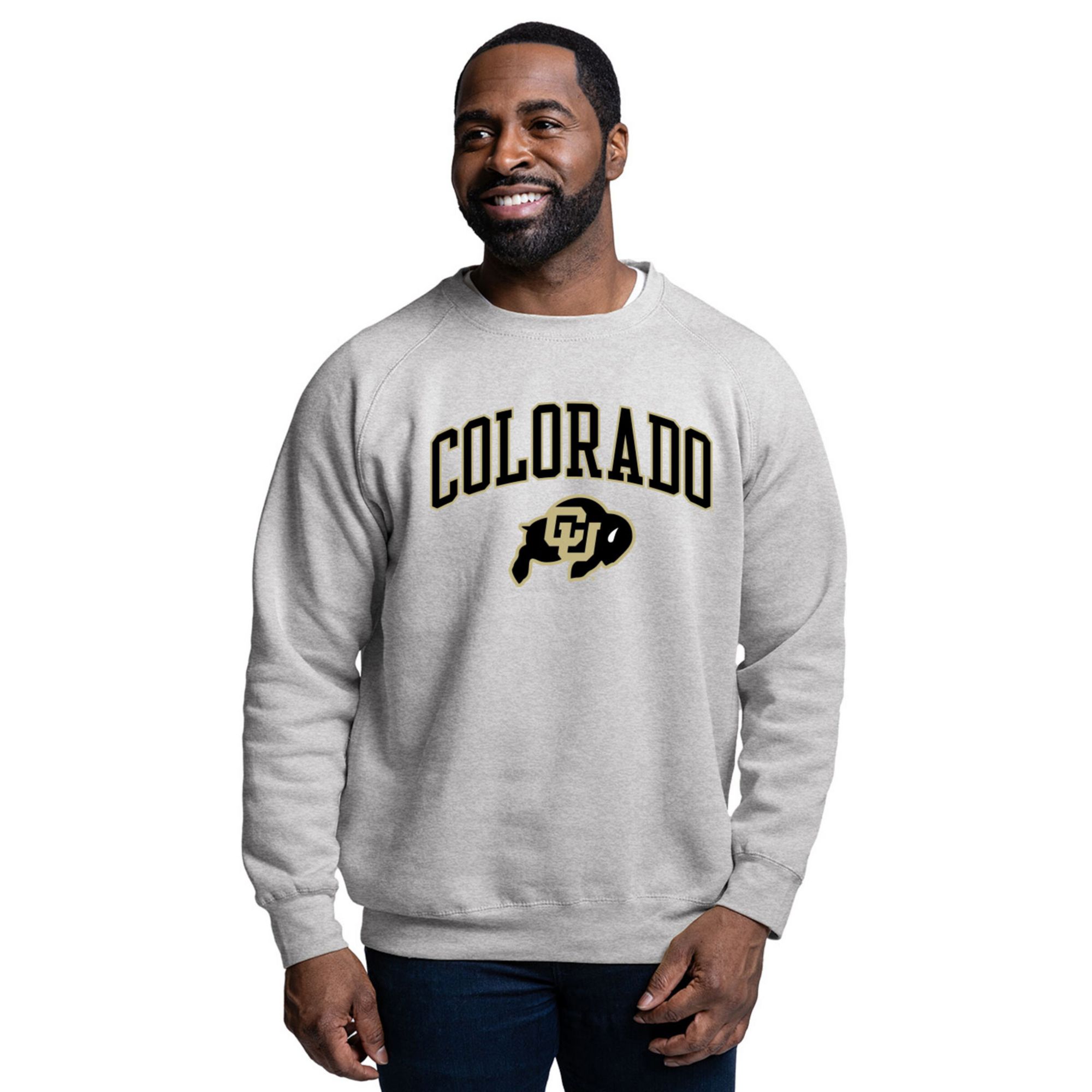 League-Legacy Men's Colorado Buffaloes Essentials Fleece Crewneck Sweatshirt