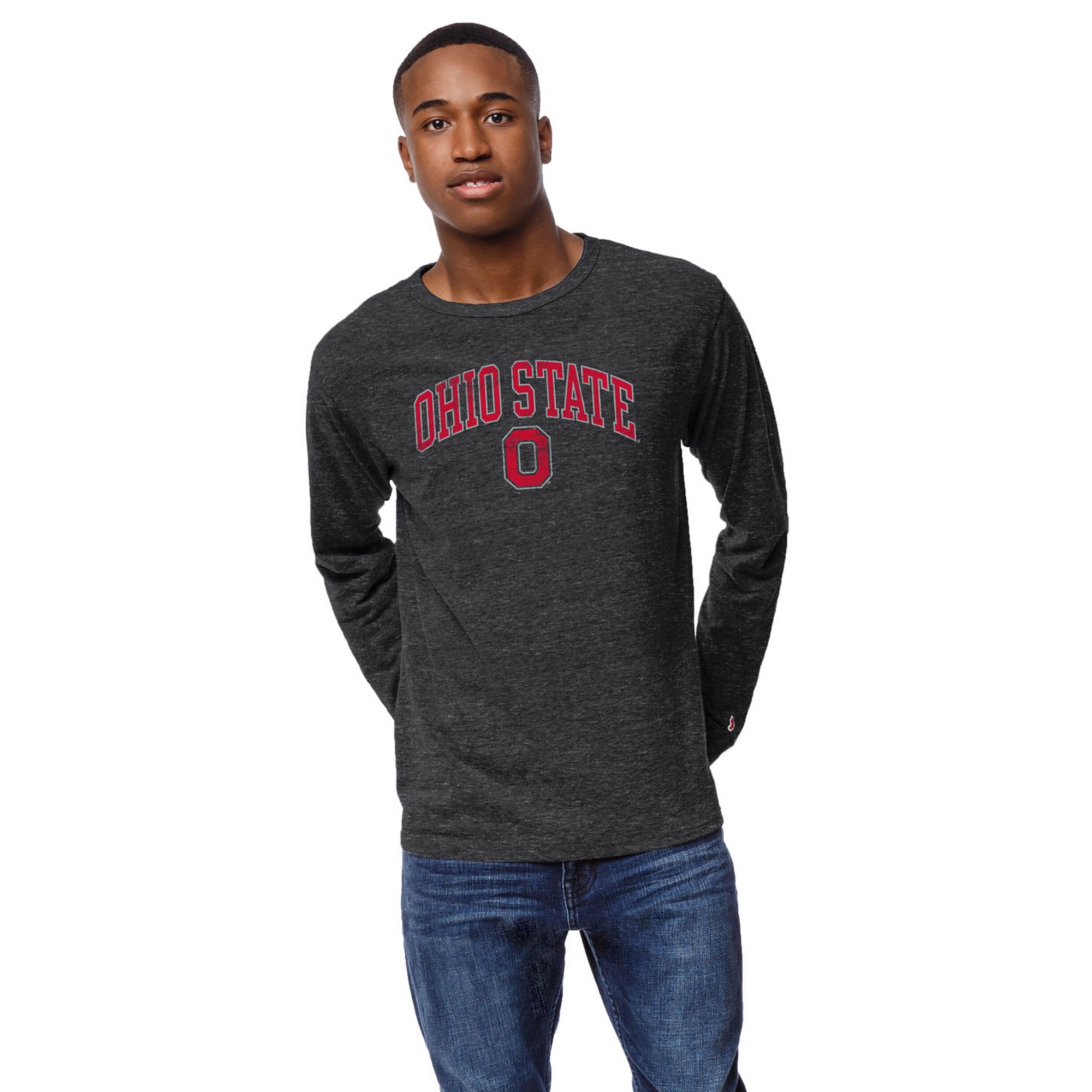 League-Legacy Men's Ohio State Buckeyes Black Lifestyle Long Sleeve Shirt