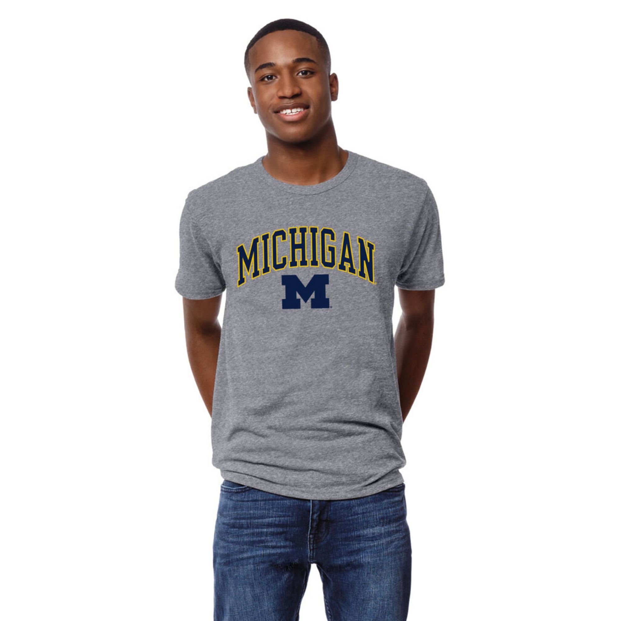 League-Legacy Men's Michigan Wolverines Grey Lifestyle T-Shirt