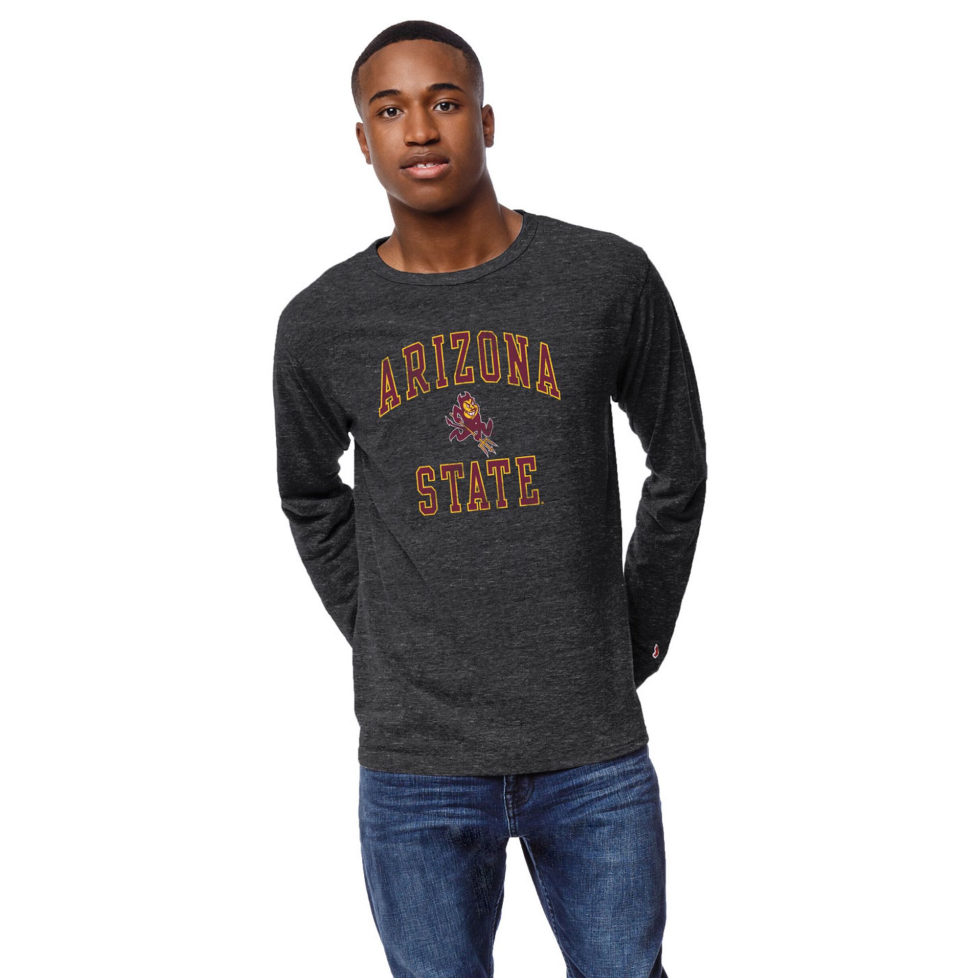 League-Legacy Men's Arizona State Sun Devils Black Lifestyle Long Sleeve Shirt