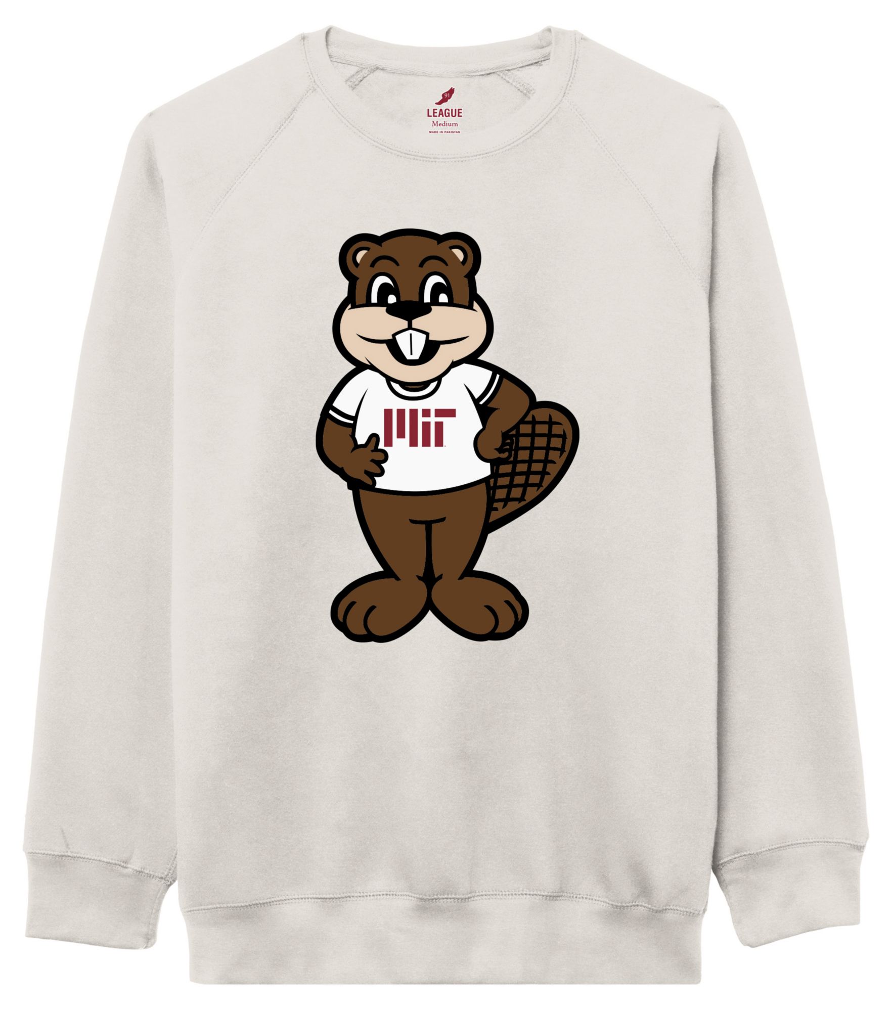 League-Legacy Men's MIT Engineers White Mascot Crewneck Sweatshirt