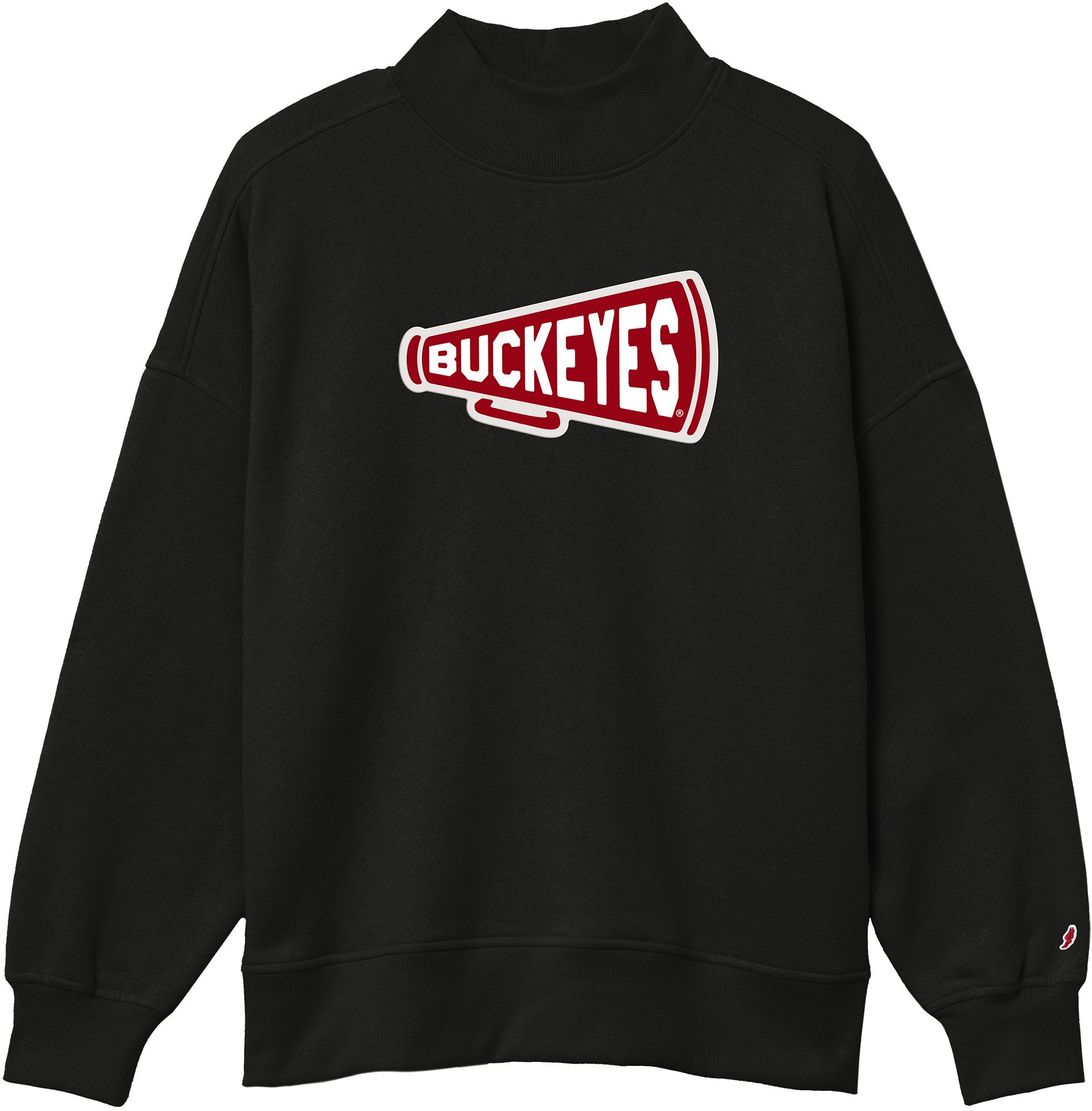 League-Legacy Women's Ohio State Buckeyes Black Diana Mockneck Sweatshirt