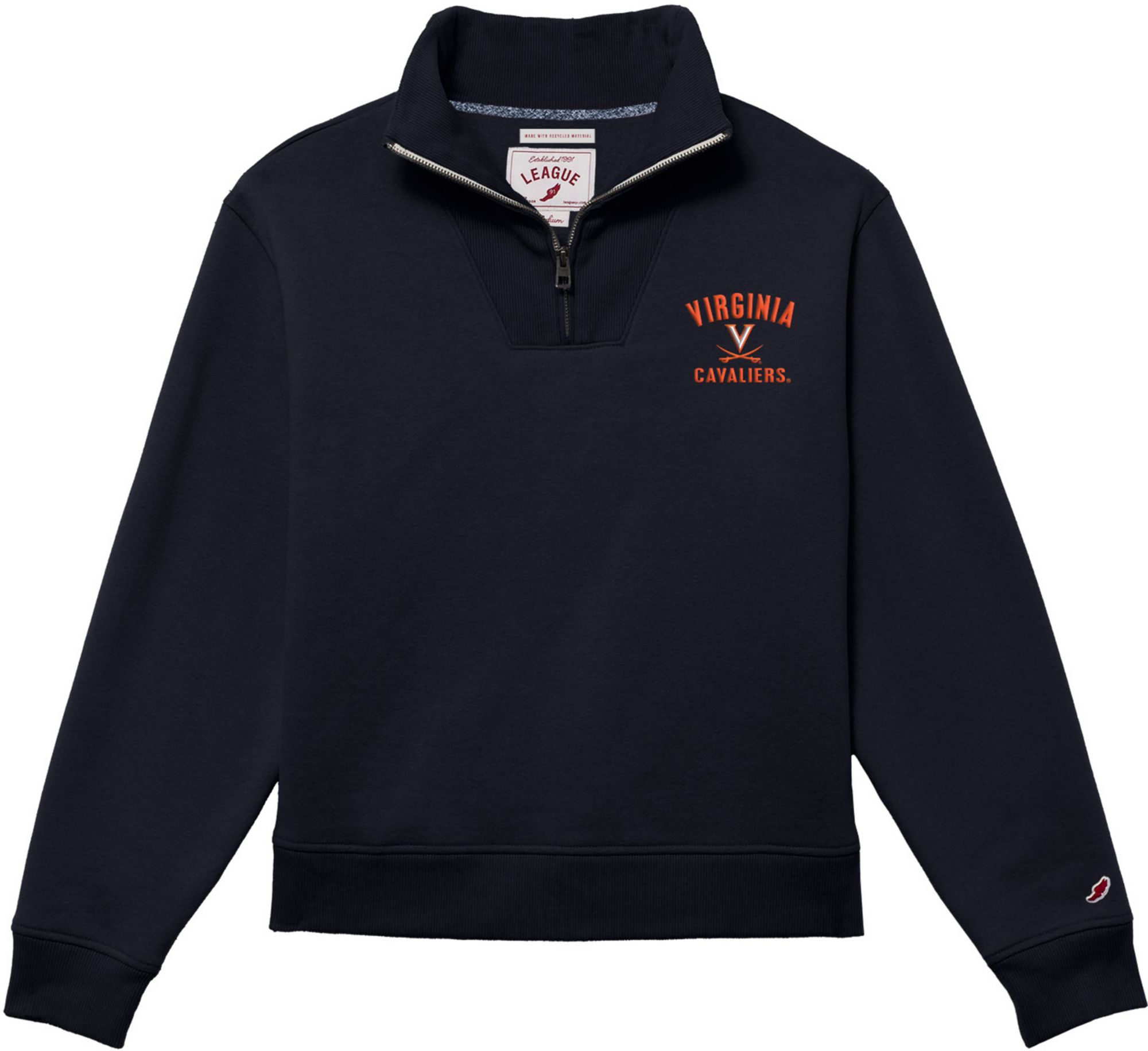 League-Legacy Women's Virginia Cavaliers Navy 1991 1/4 Zip Jacket