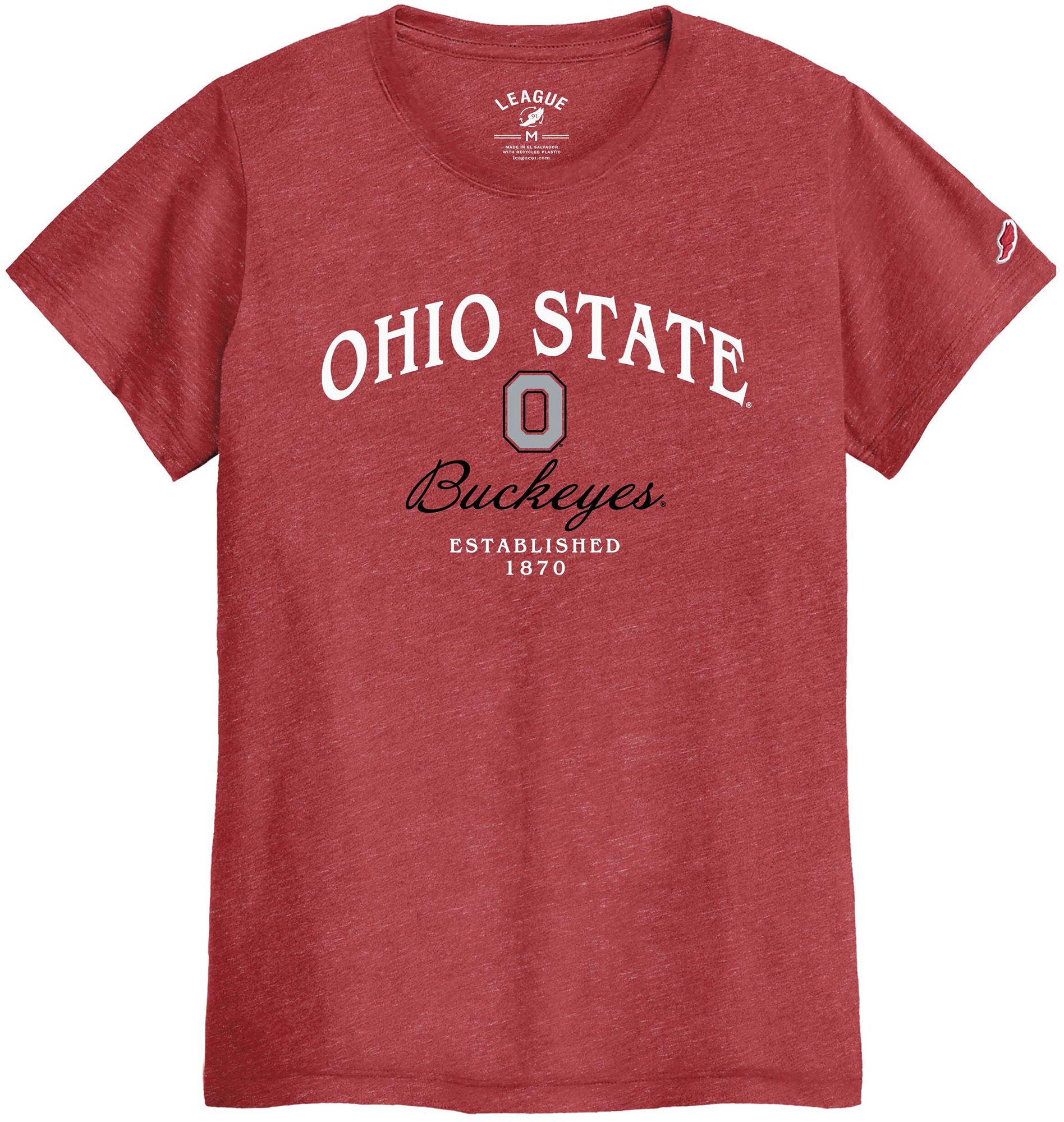 League-Legacy Women's Ohio State Buckeyes Red Everyday Fan Intramural T-Shirt