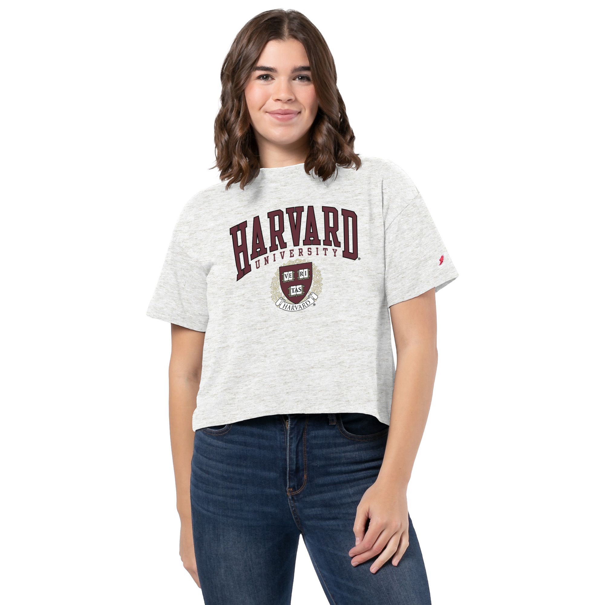 League-Legacy Women's Harvard Crimson White Intramural T-Shirt