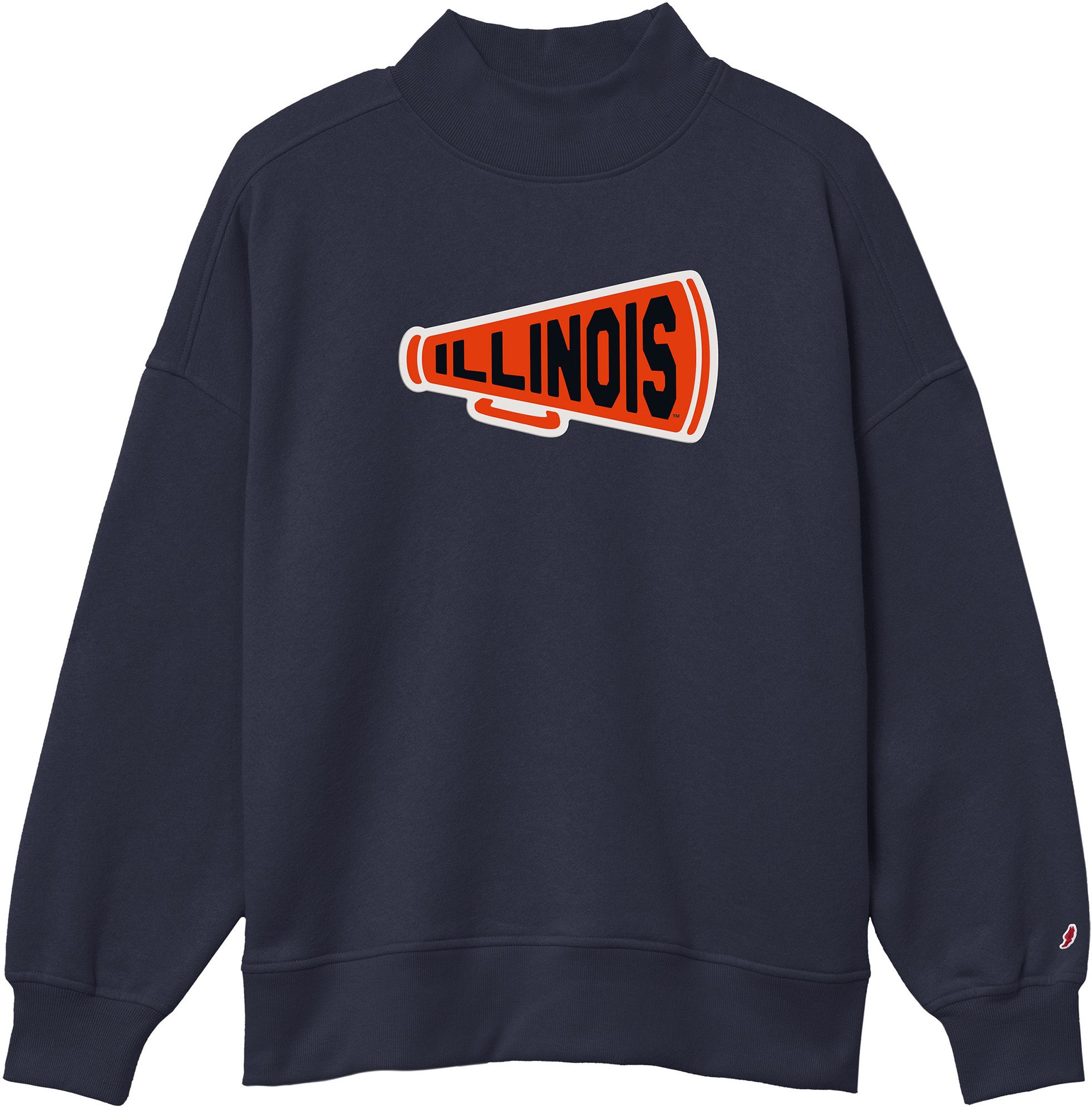 League-Legacy Women's Illinois Fighting Illini Navy Diana Mockneck Sweatshirt