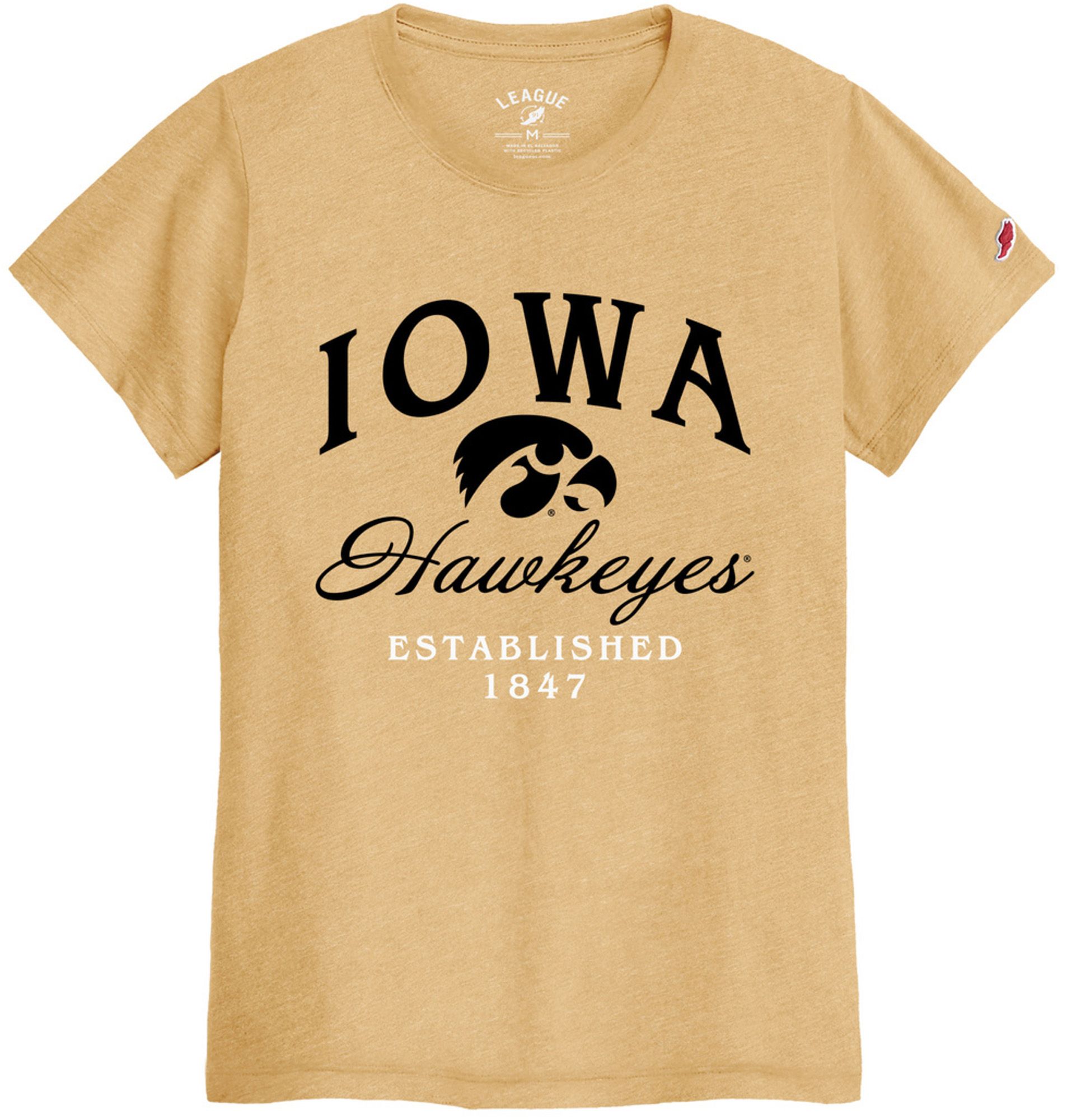 League-Legacy Women's Iowa Hawkeyes Gold Everyday Fan Intramural T-Shirt