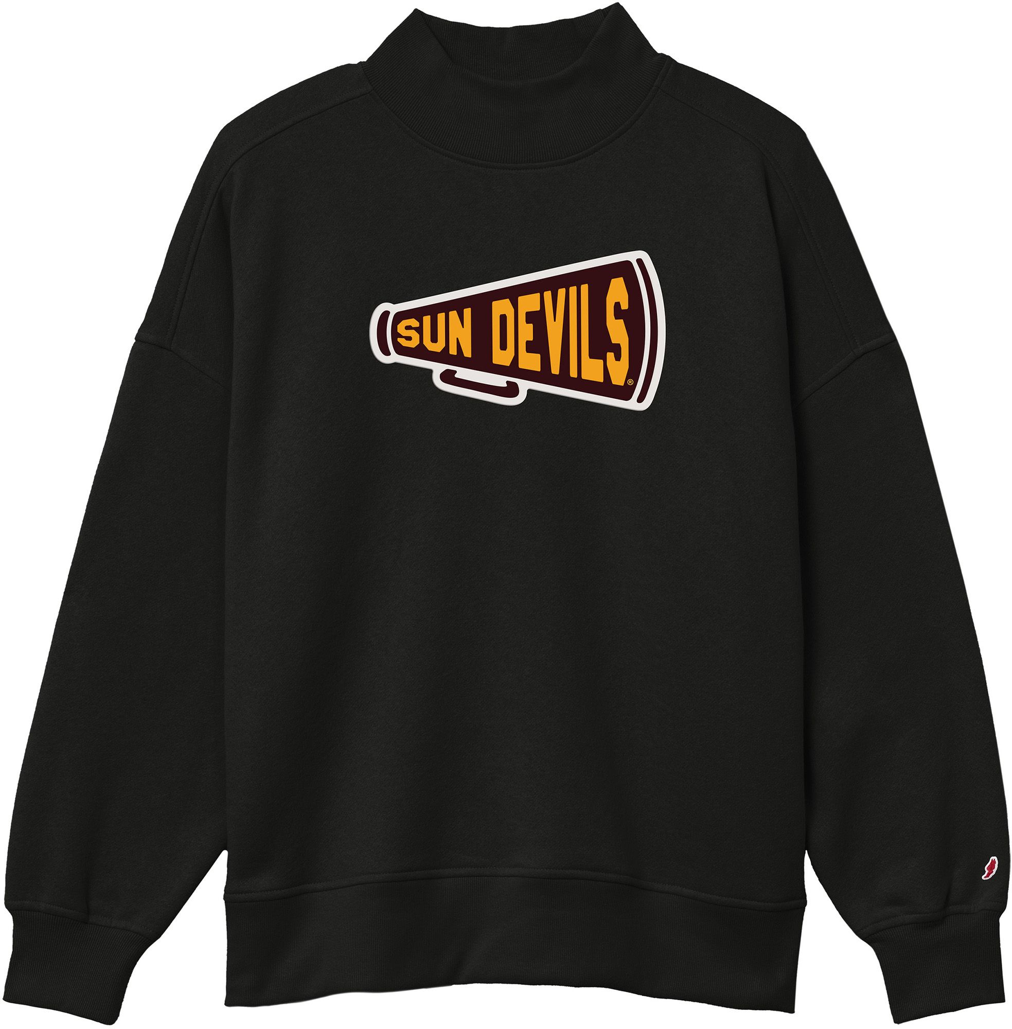 League-Legacy Women's Arizona State Sun Devils Black Diana Mockneck Sweatshirt