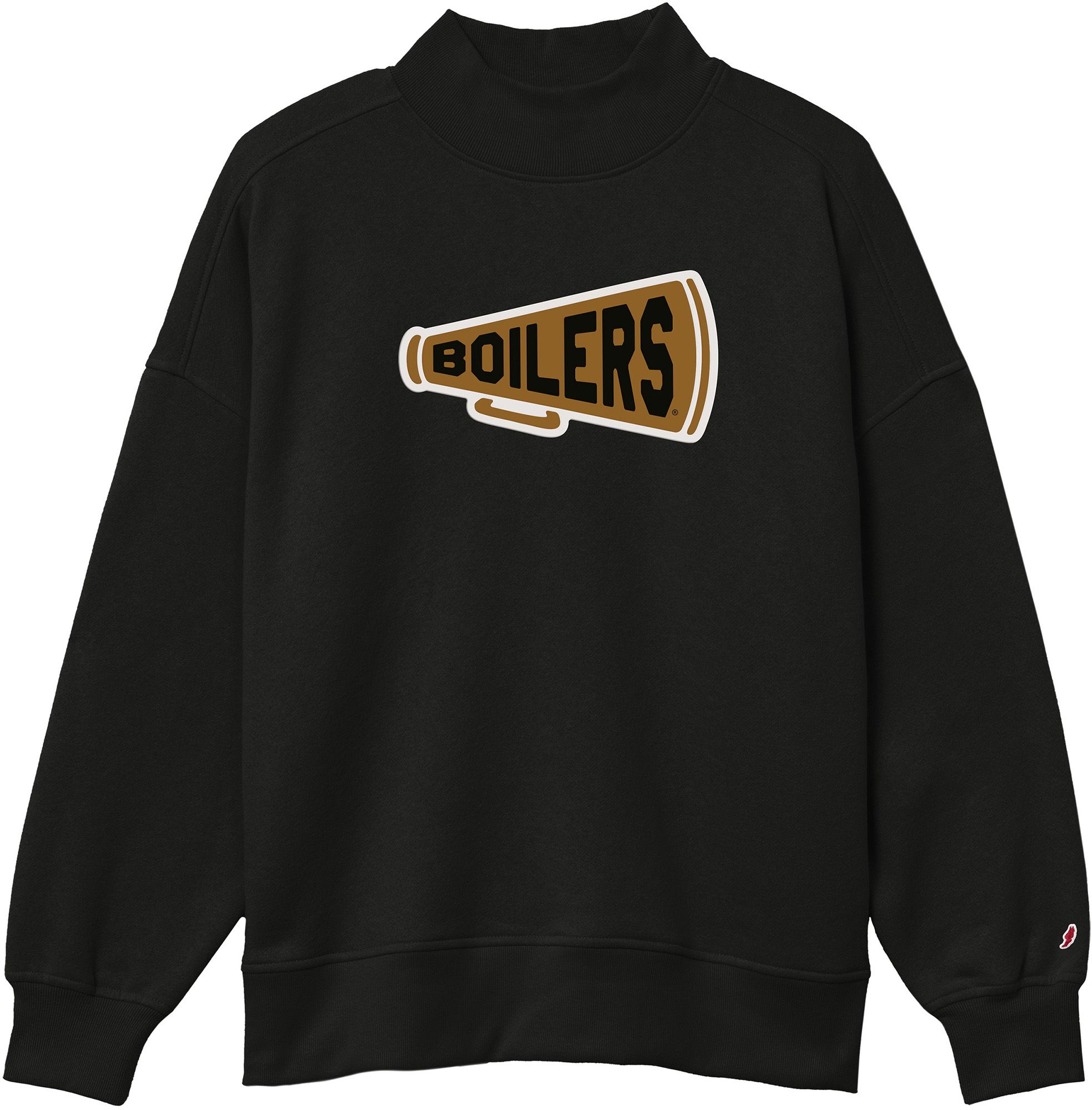 League-Legacy Women's Purdue Boilermakers Black Diana Mockneck Sweatshirt