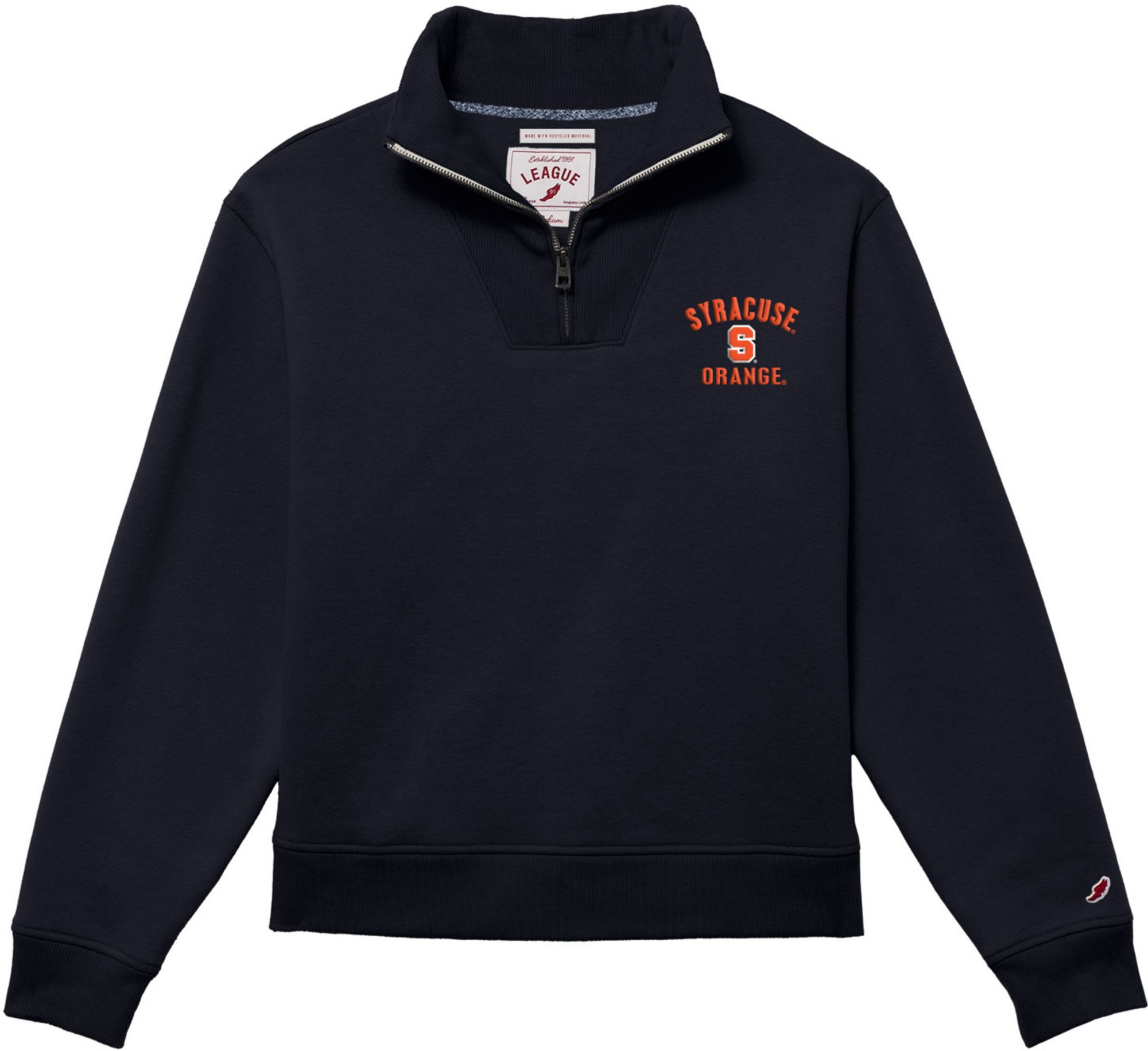 League-Legacy Women's Syracuse Orange Navy 1991 1/4 Zip Jacket