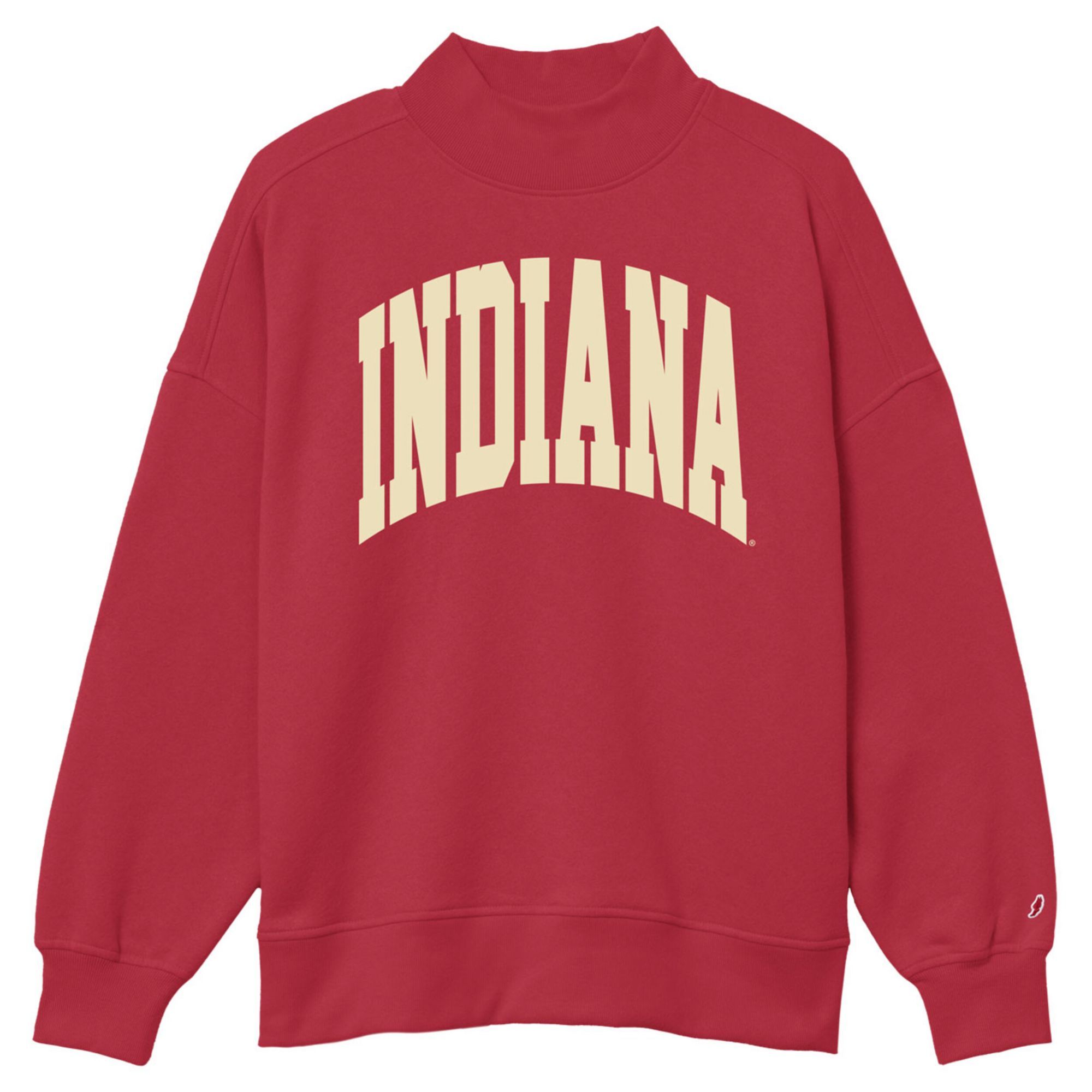 League-Legacy Women's Indiana Hoosiers Cardinal Diana Mock Neck Sweatshirt