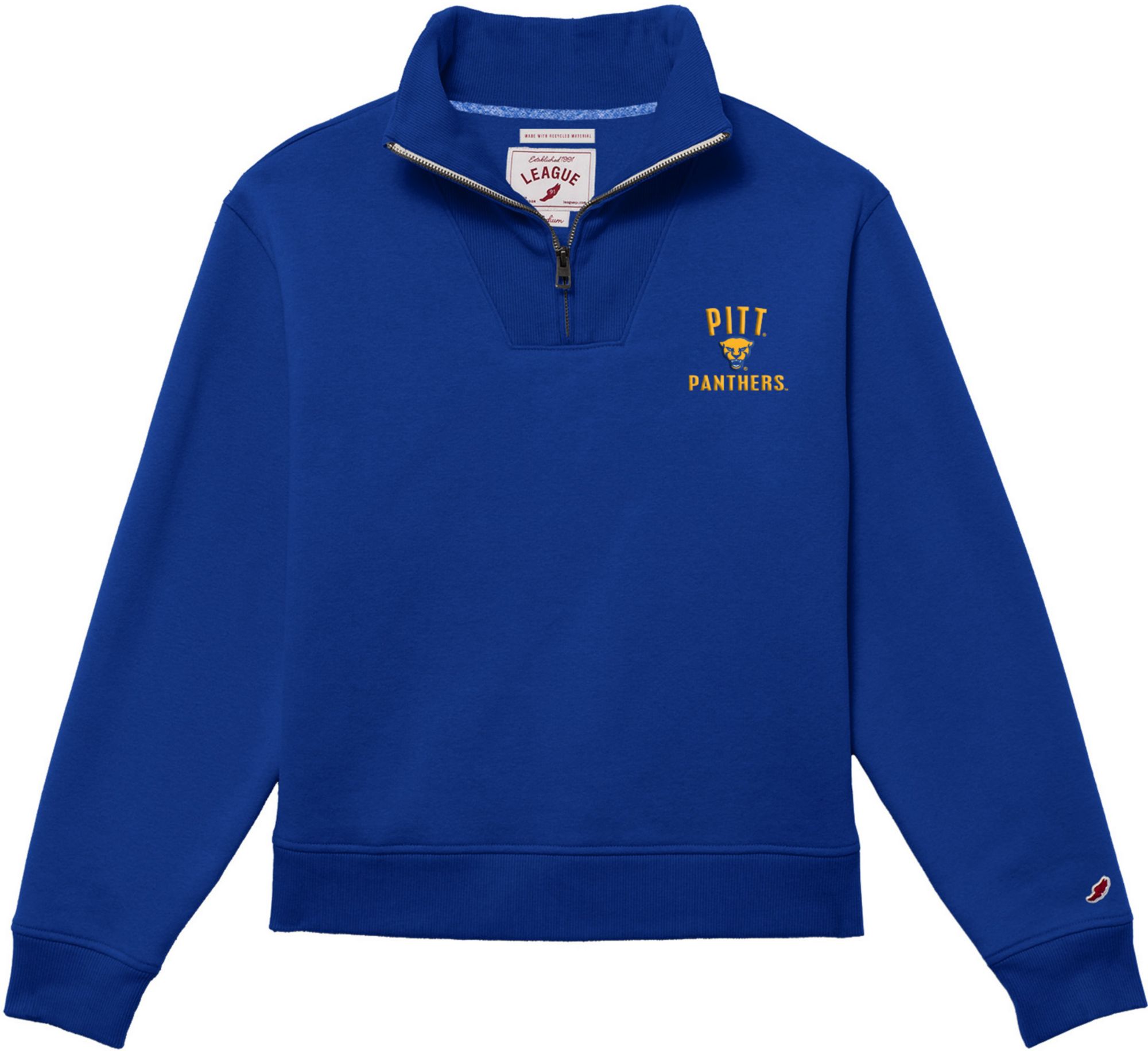 League-Legacy Women's Pitt Panthers Royal 1991 1/4 Zip Jacket