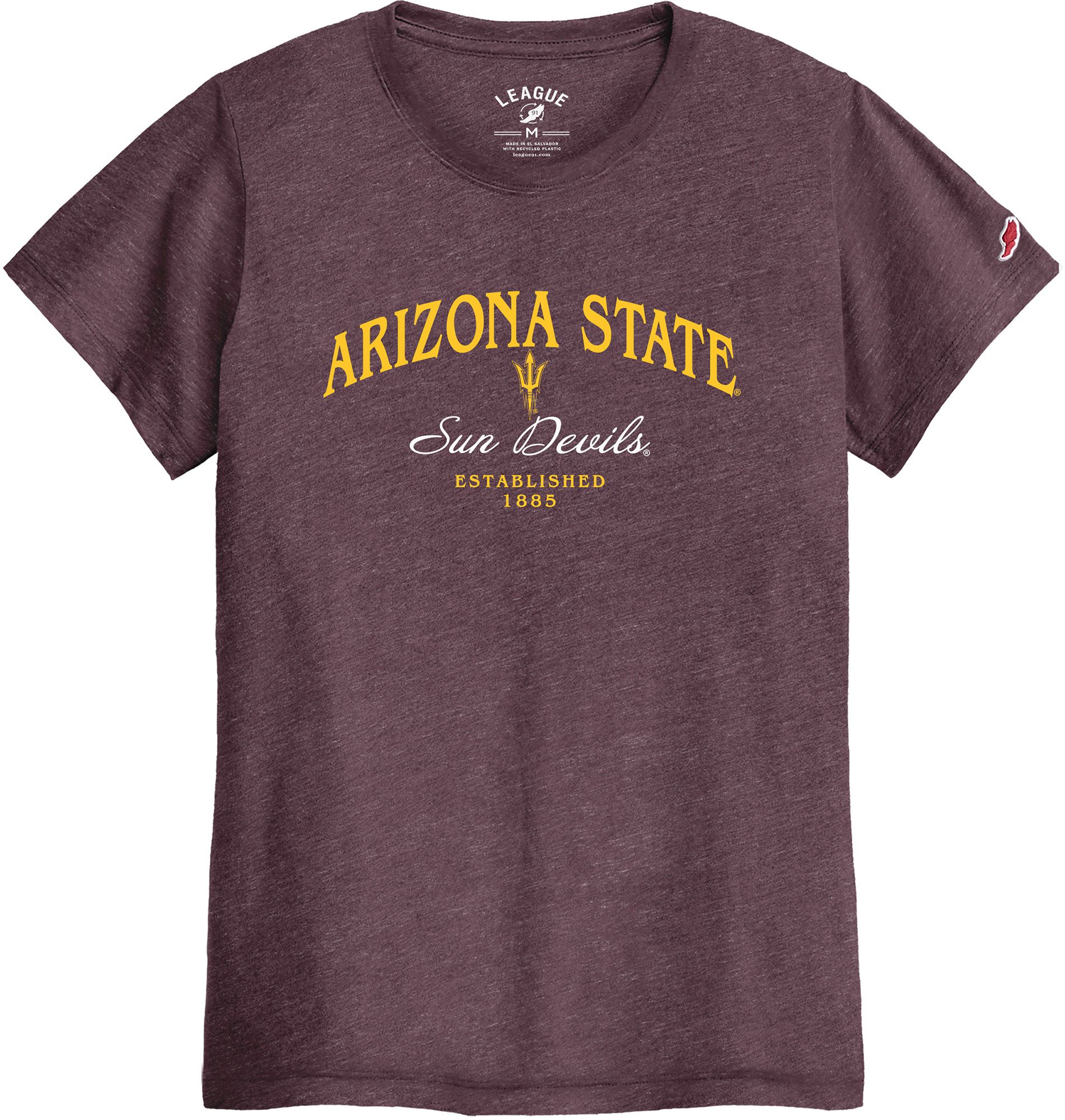 League-Legacy Women's Arizona State Sun Devils Maroon Everyday Fan Intramural T-Shirt