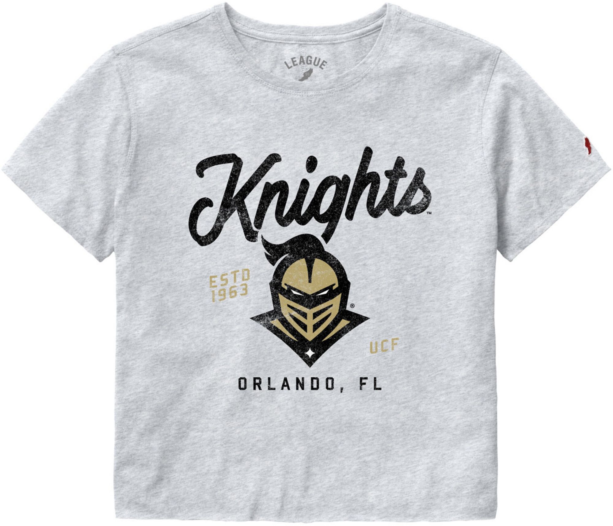 League-Legacy Women's UCF Knights Gray Clothesline Cropped T-Shirt