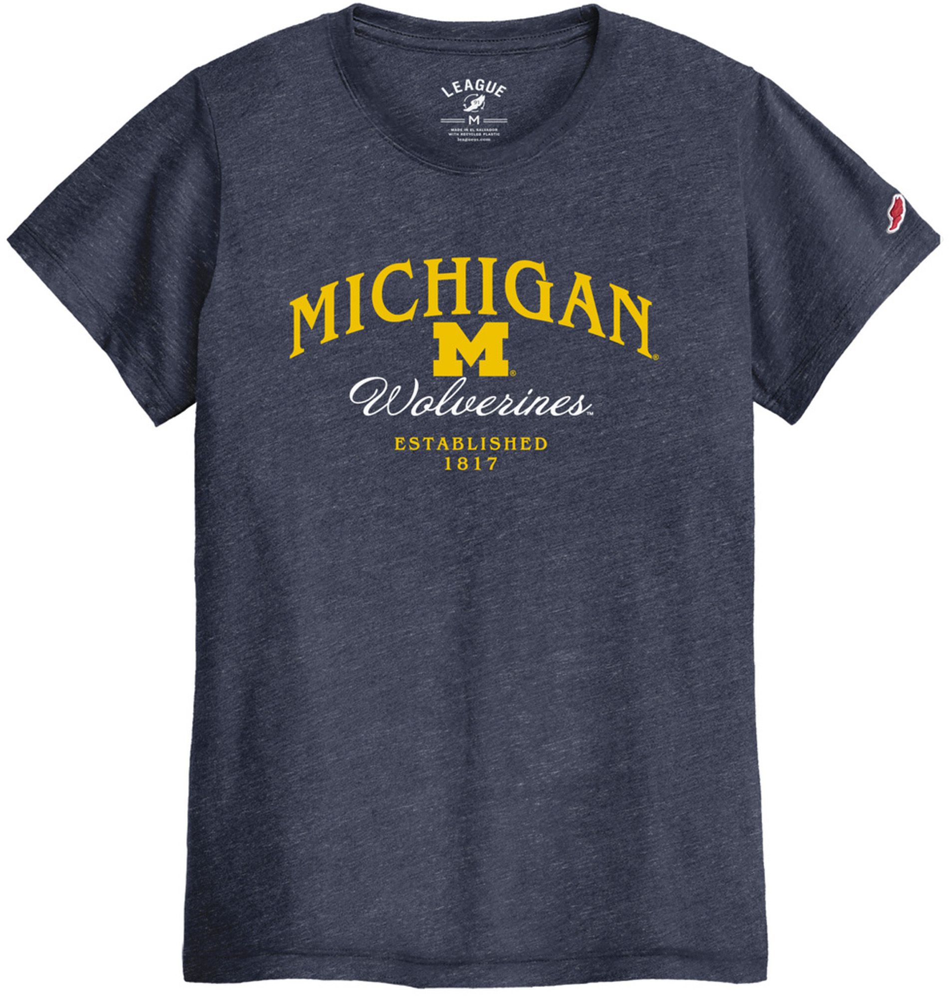 League-Legacy Women's Michigan Wolverines Navy Everyday Fan Intramural T-Shirt