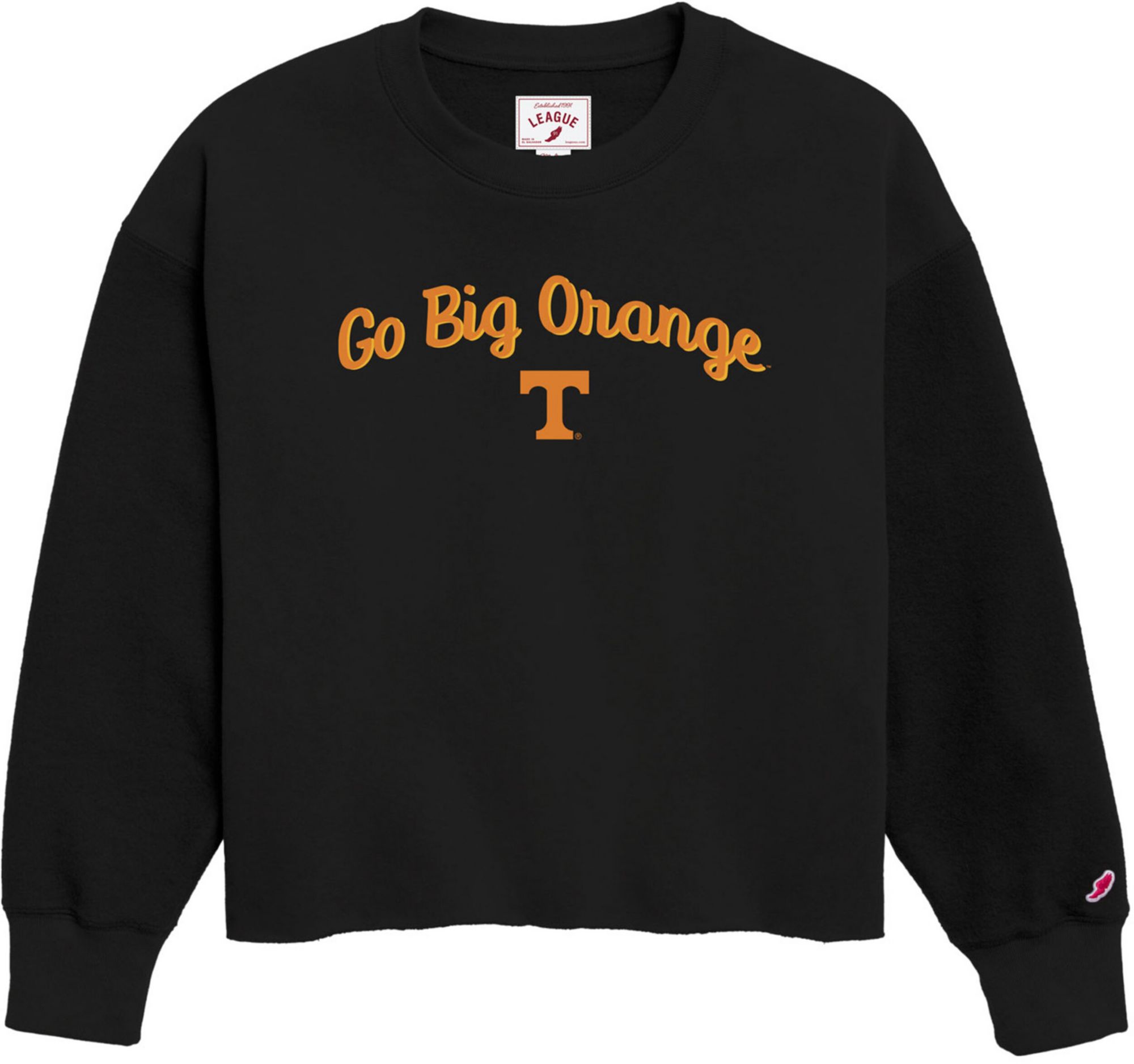 League-Legacy Women's Tennessee Volunteers Black Go Big Crewneck Sweatshirt