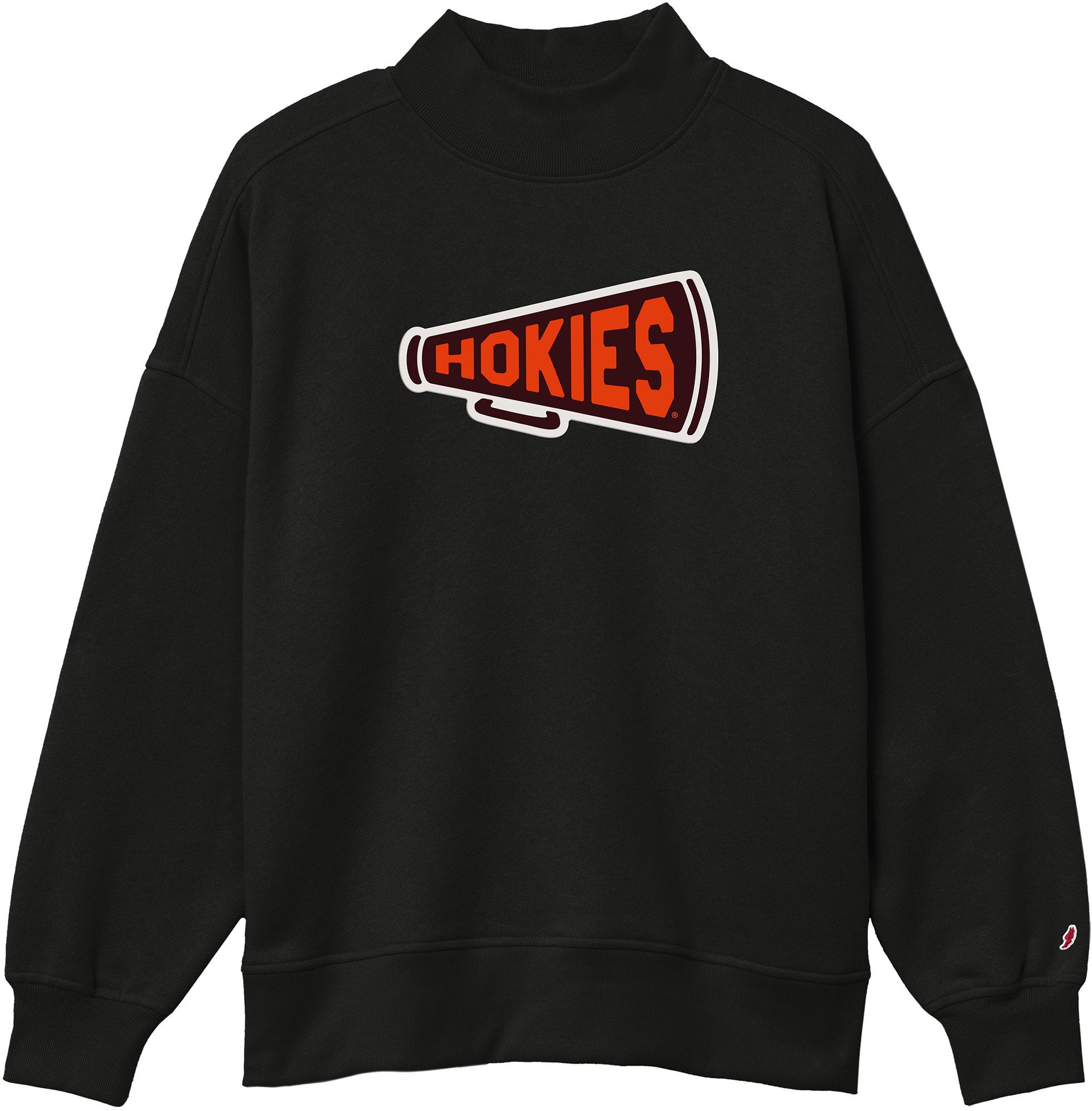 League-Legacy Women's Virginia Tech Hokies Black Diana Mockneck Sweatshirt