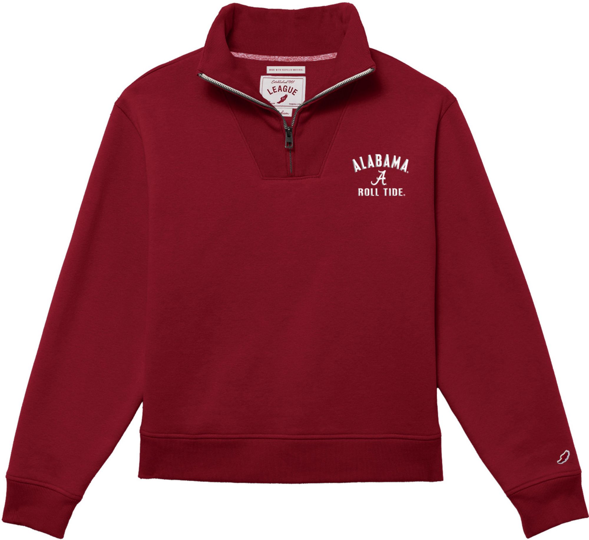 League-Legacy Women's Alabama Crimson Tide Crimson 1991 1/4 Zip Jacket