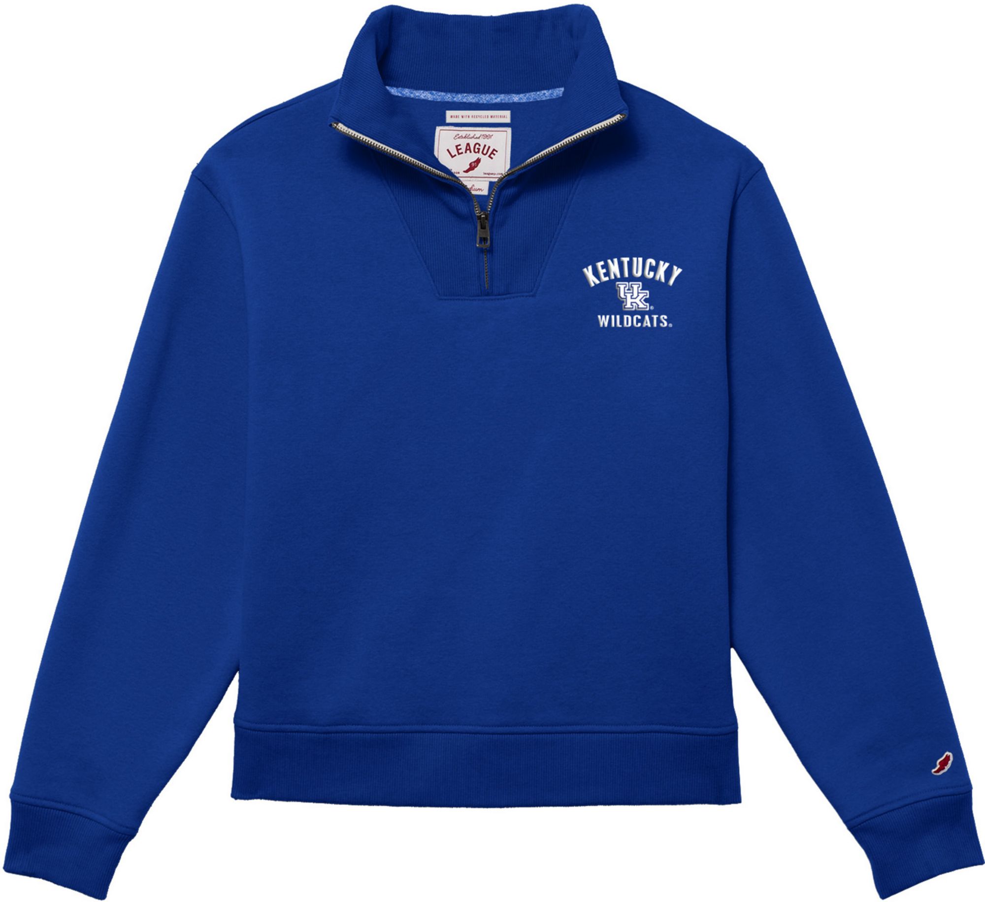 League-Legacy Women's Kentucky Wildcats Royal 1991 1/4 Zip Jacket