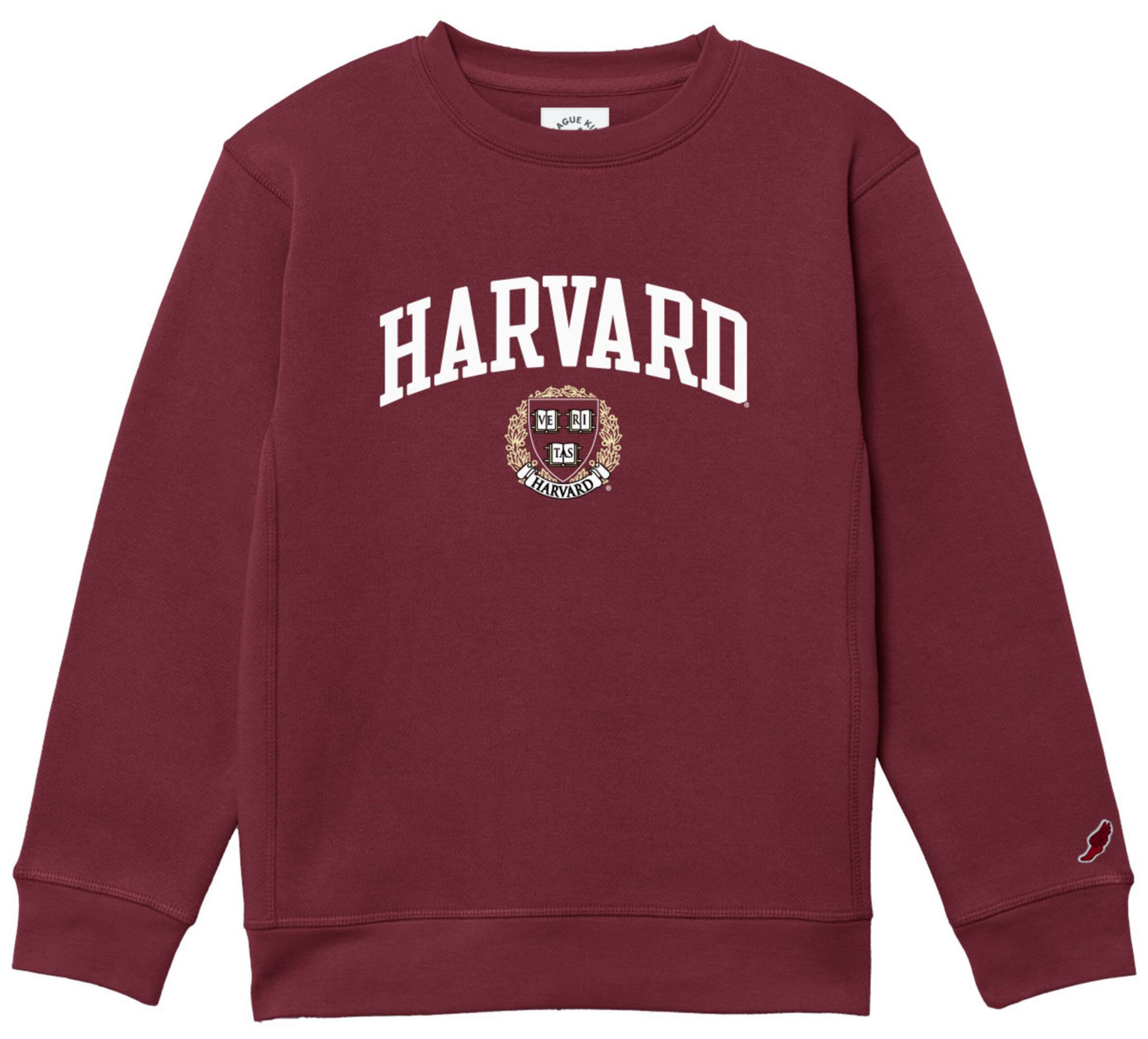 League-Legacy Youth Harvard Crimson Maroon Crewneck Sweatshirt