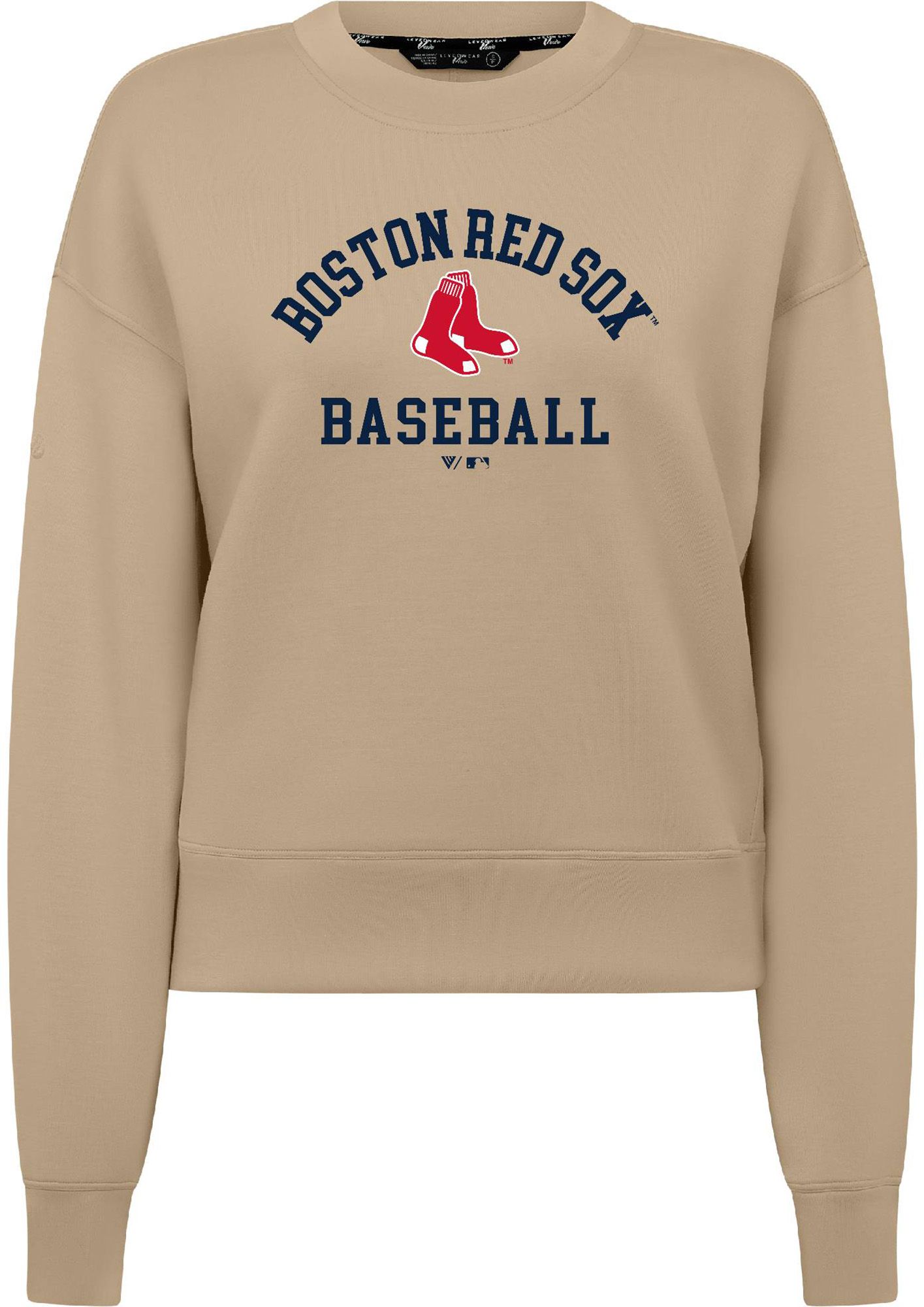 Levelwear Women's Boston Red Sox Wordmark Arch Crewneck Sweatshirt