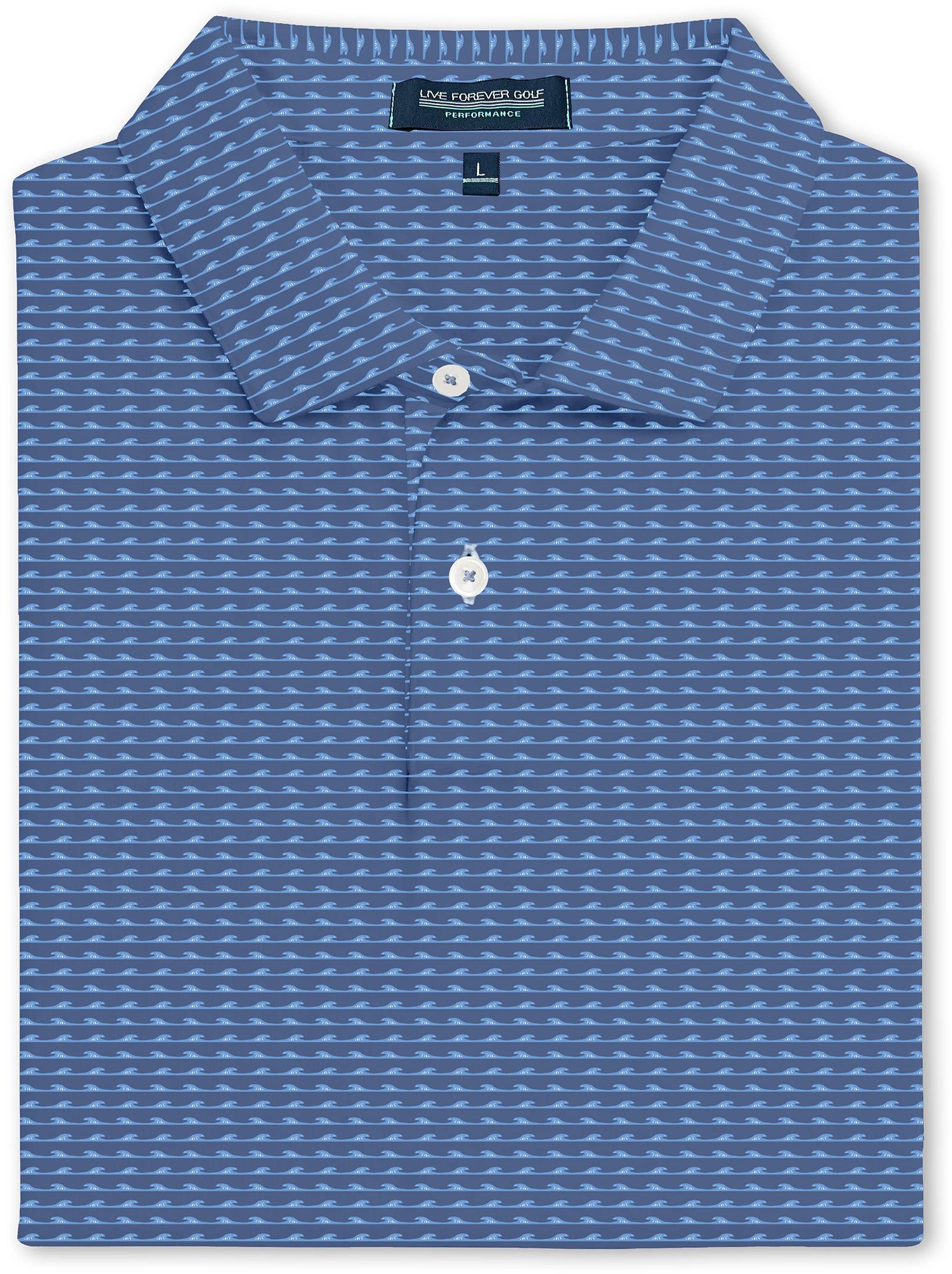 Live Forever Golf Men's Groundswell Ringer Performance Golf Polo