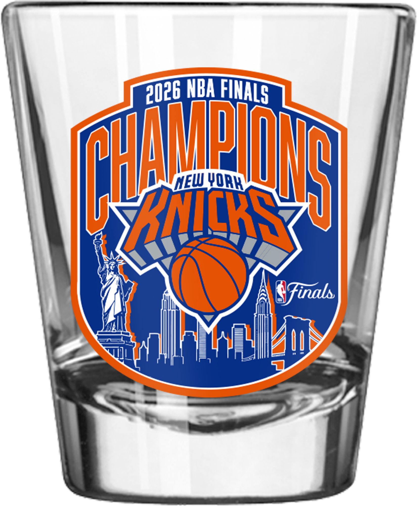 Logo 2026 NBA Champions New York Knicks Shot Glass