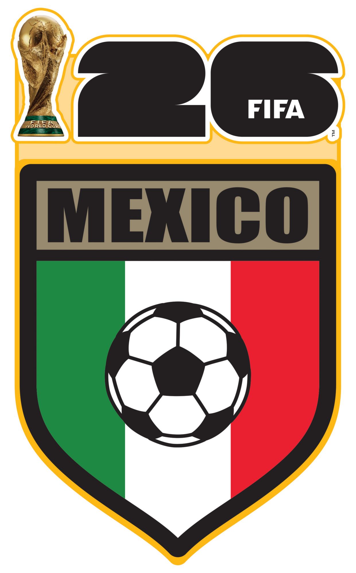 Logo 2026 World Cup Mexico Multi Magnet
