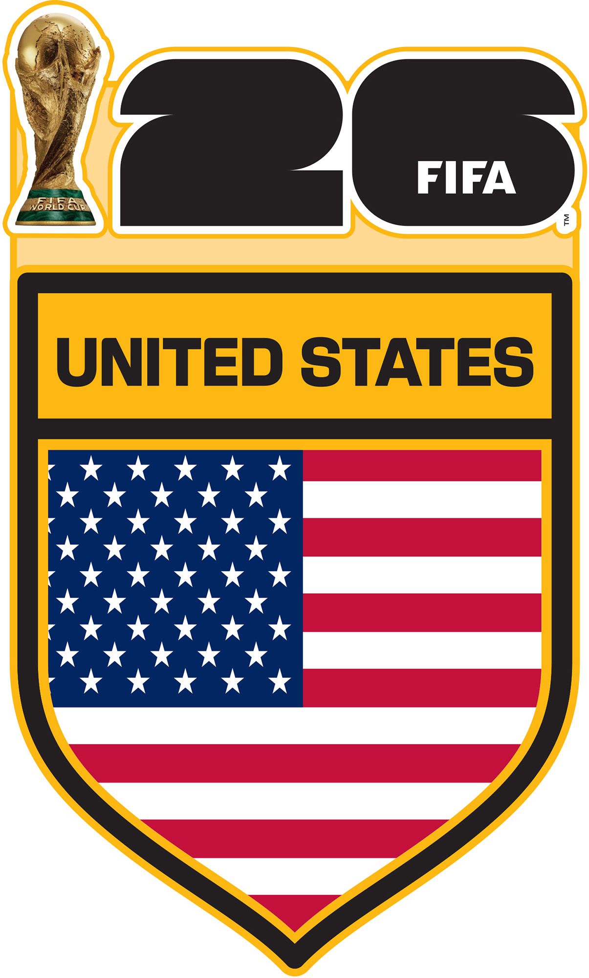 Logo 2026 World Cup USMNT Red, White, and Blue Magnet