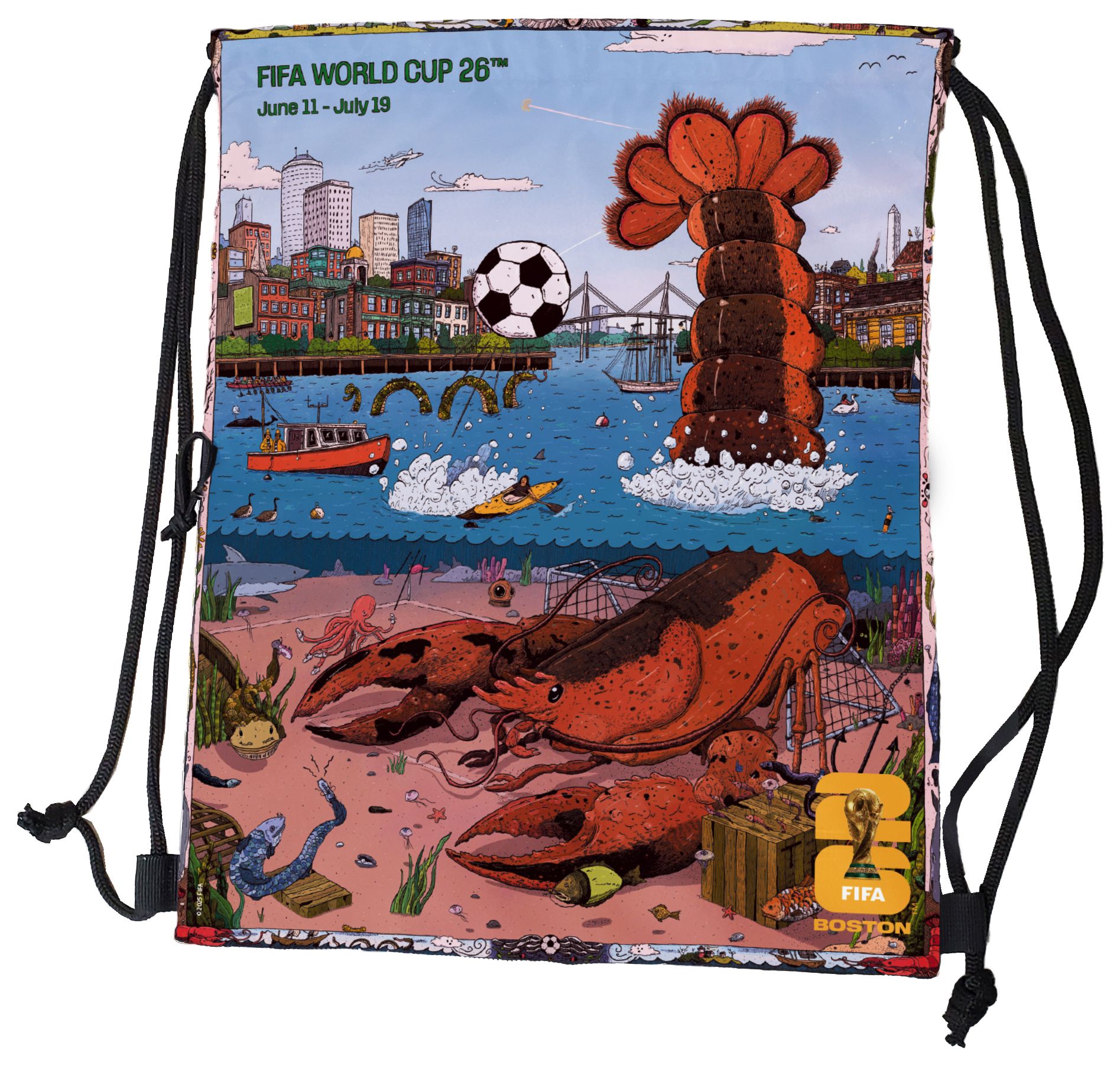 Logo 2026 World Cup Host City Boston Multi Tilt Backsack
