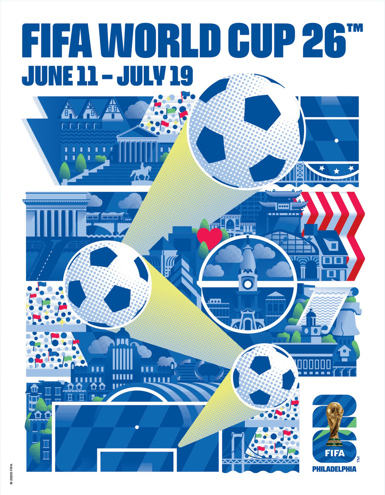 Logo 2026 World Cup Host City Philadelphia Multi Magnet