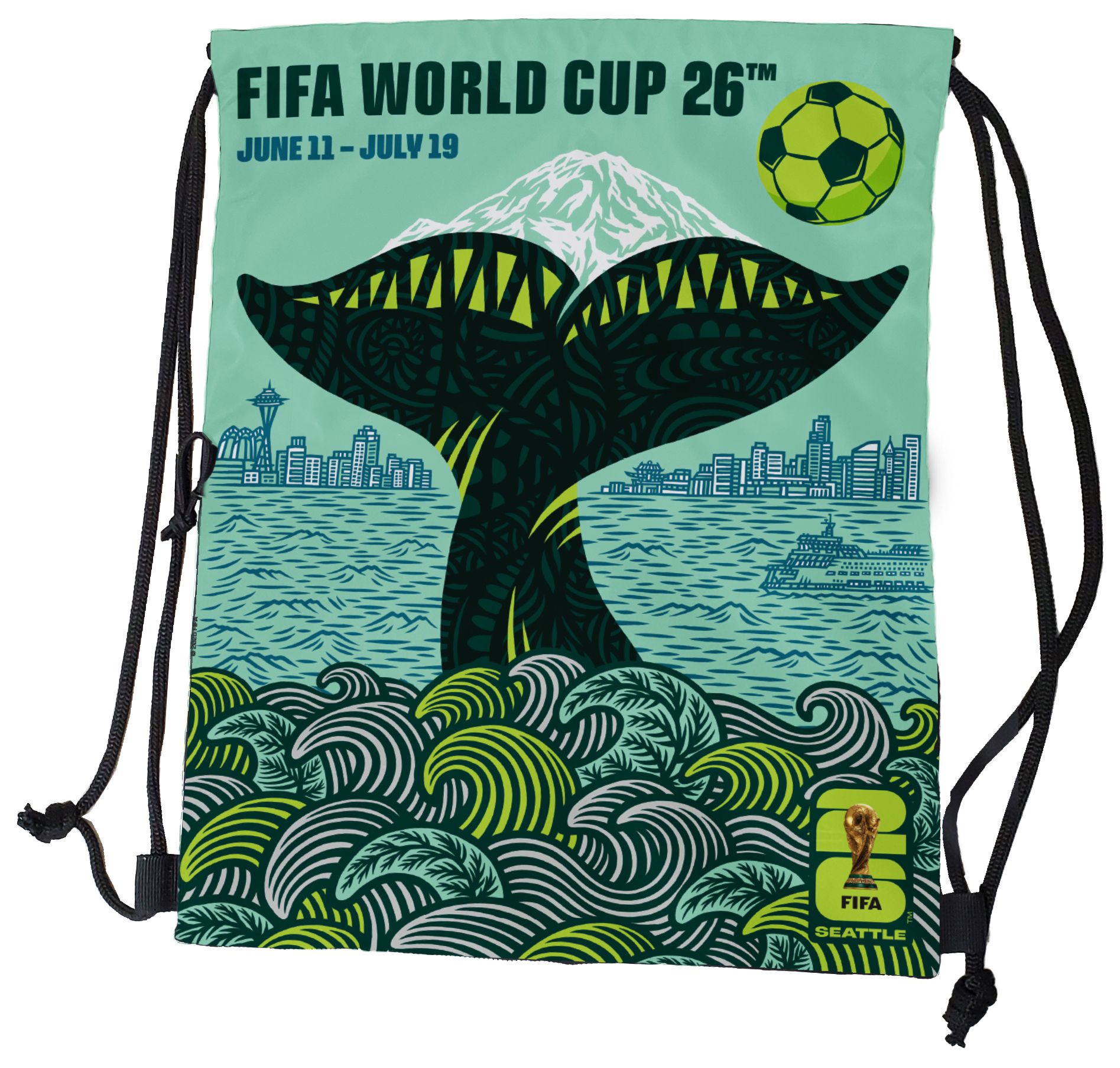 Logo 2026 World Cup Host City Seattle Multi Tilt Backsack