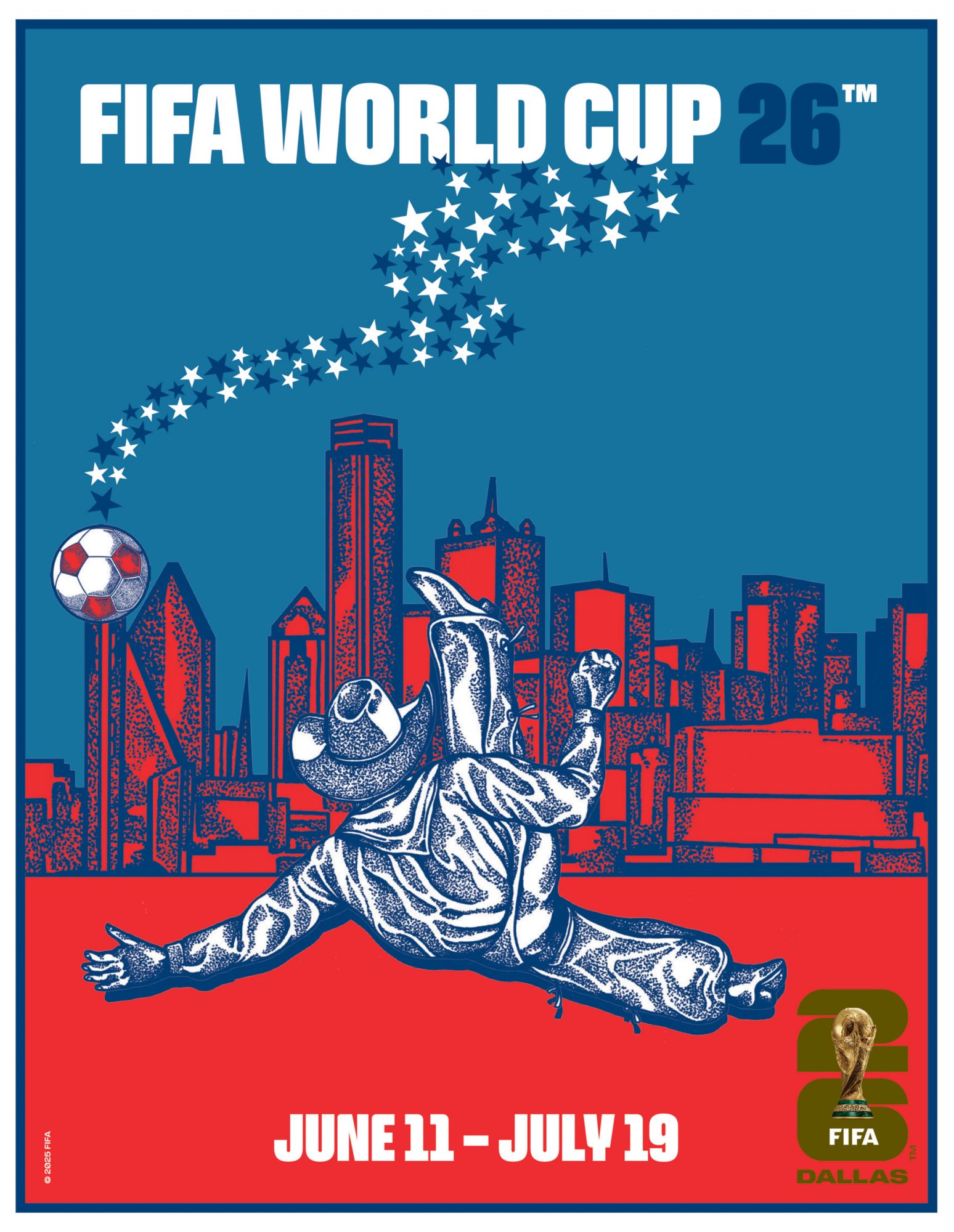 Logo 2026 World Cup Host City Dallas Multi Magnet