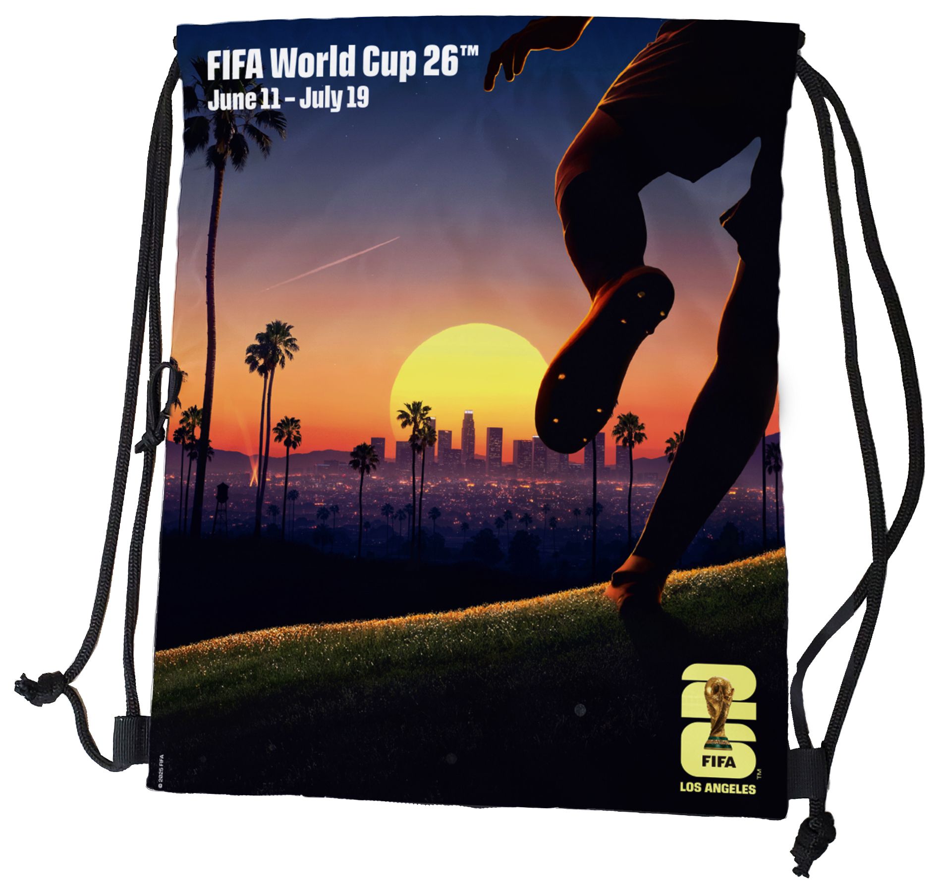 Logo 2026 World Cup Host City Los Angeles White Tilt Backsack