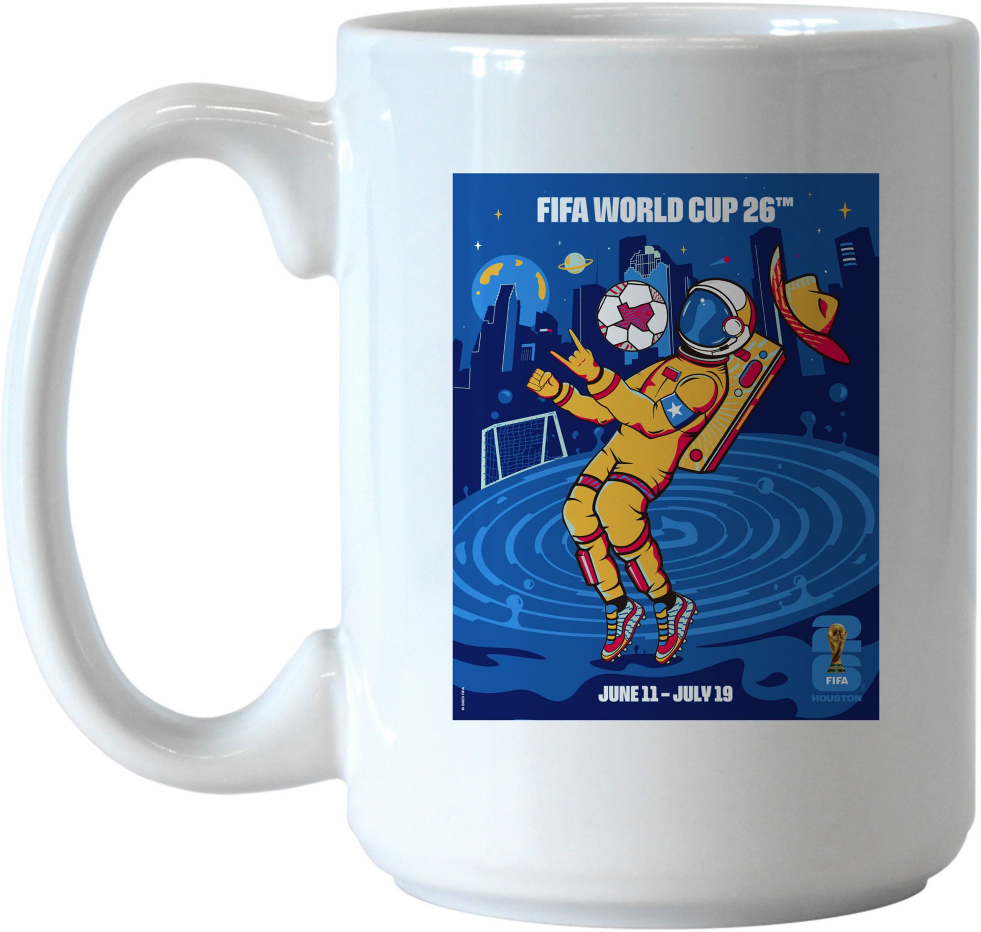 Logo 2026 World Cup City Houston White Mug