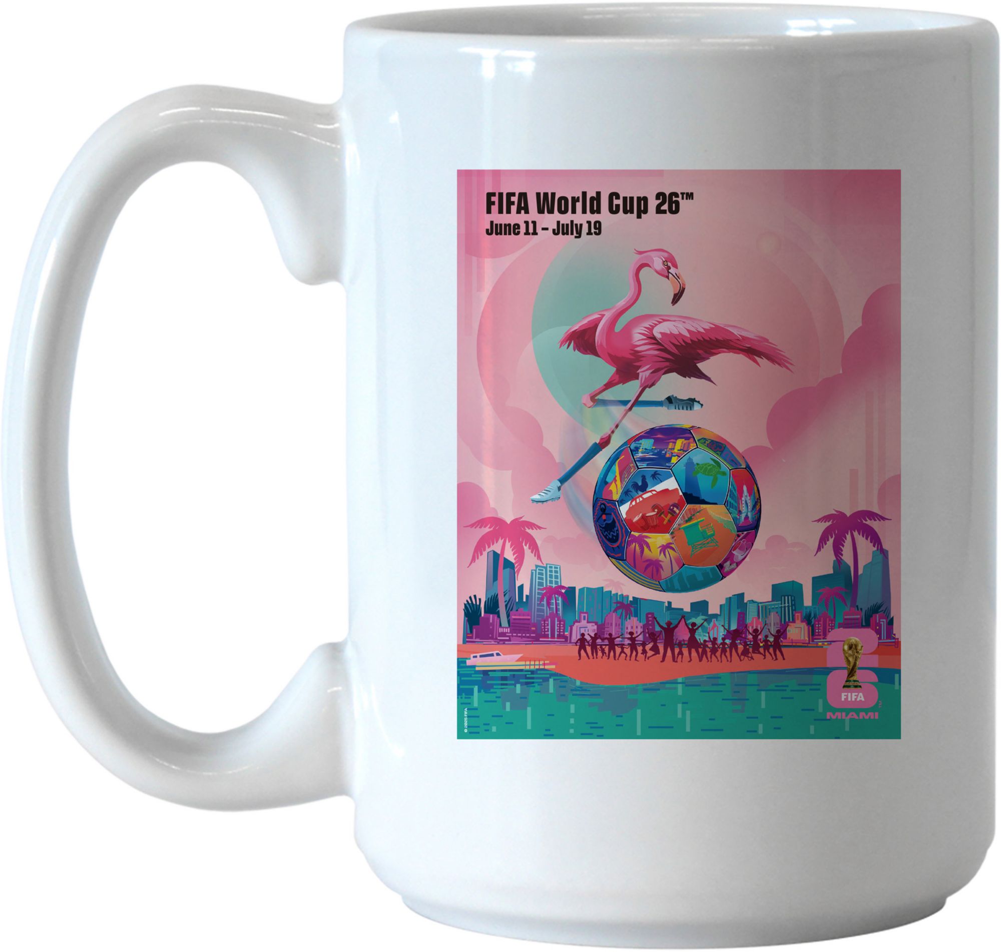 Logo 2026 World Cup City Miami White Mug