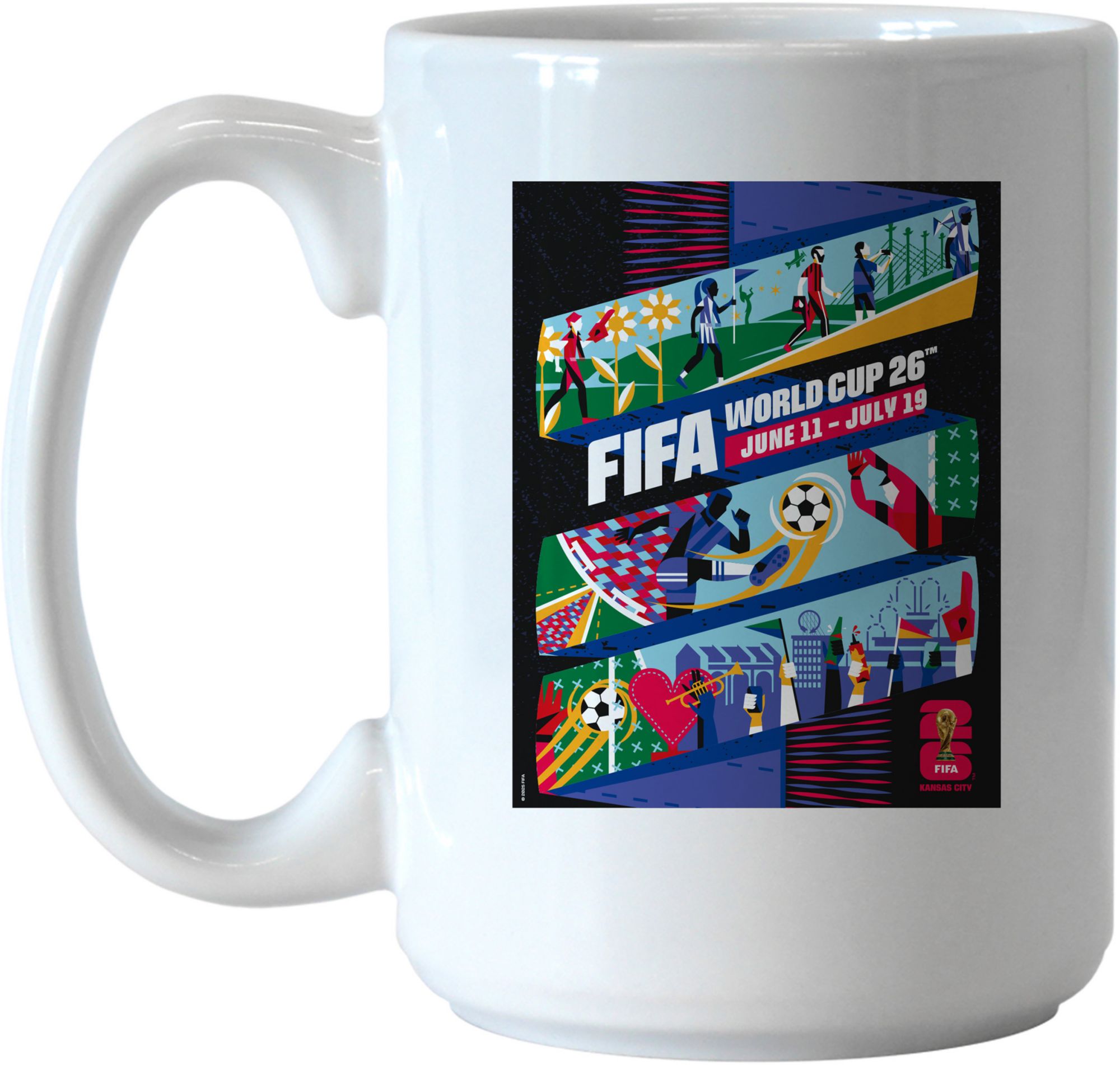 Logo 2026 World Cup City Kansas White Mug