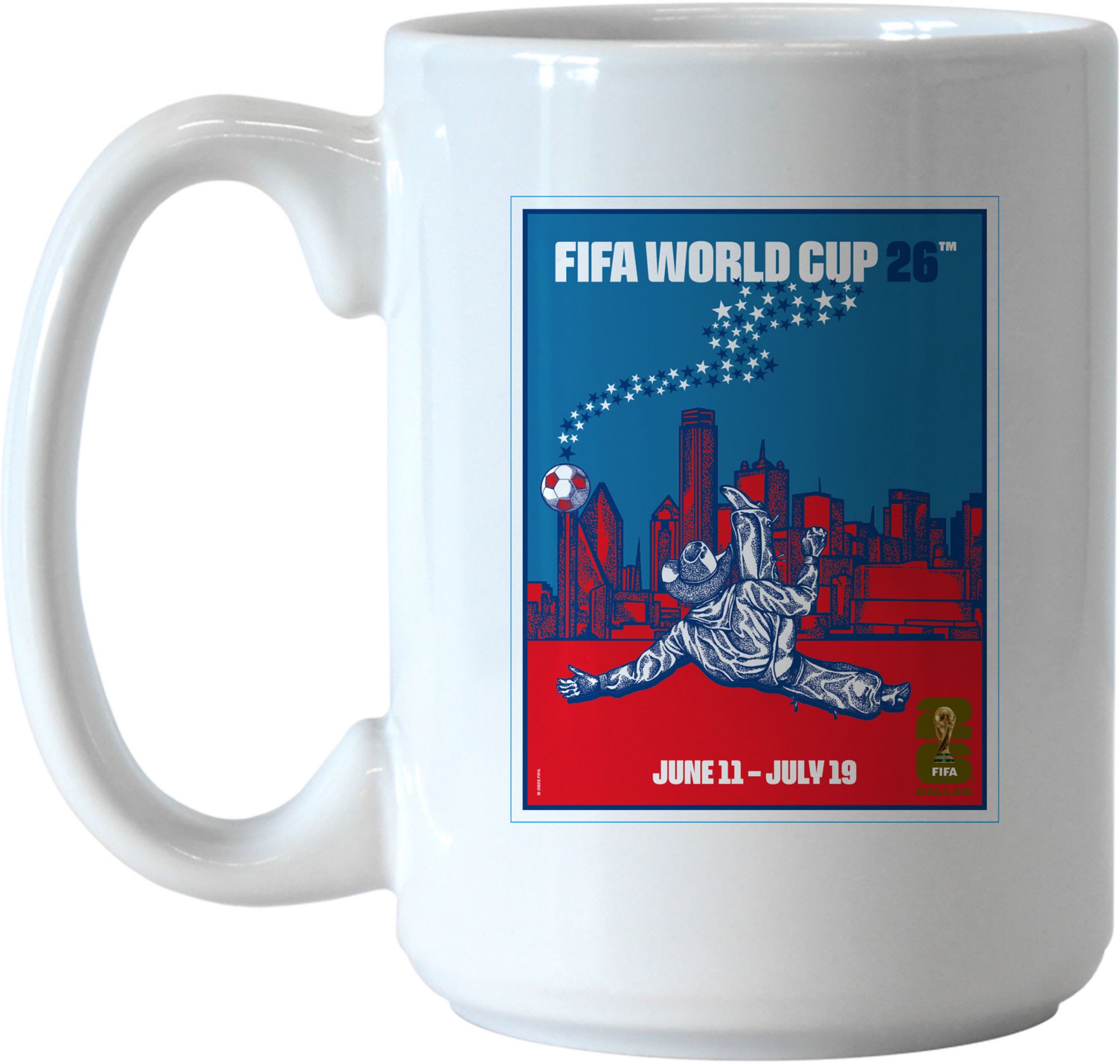 Logo 2026 World Cup City Dallas White Mug