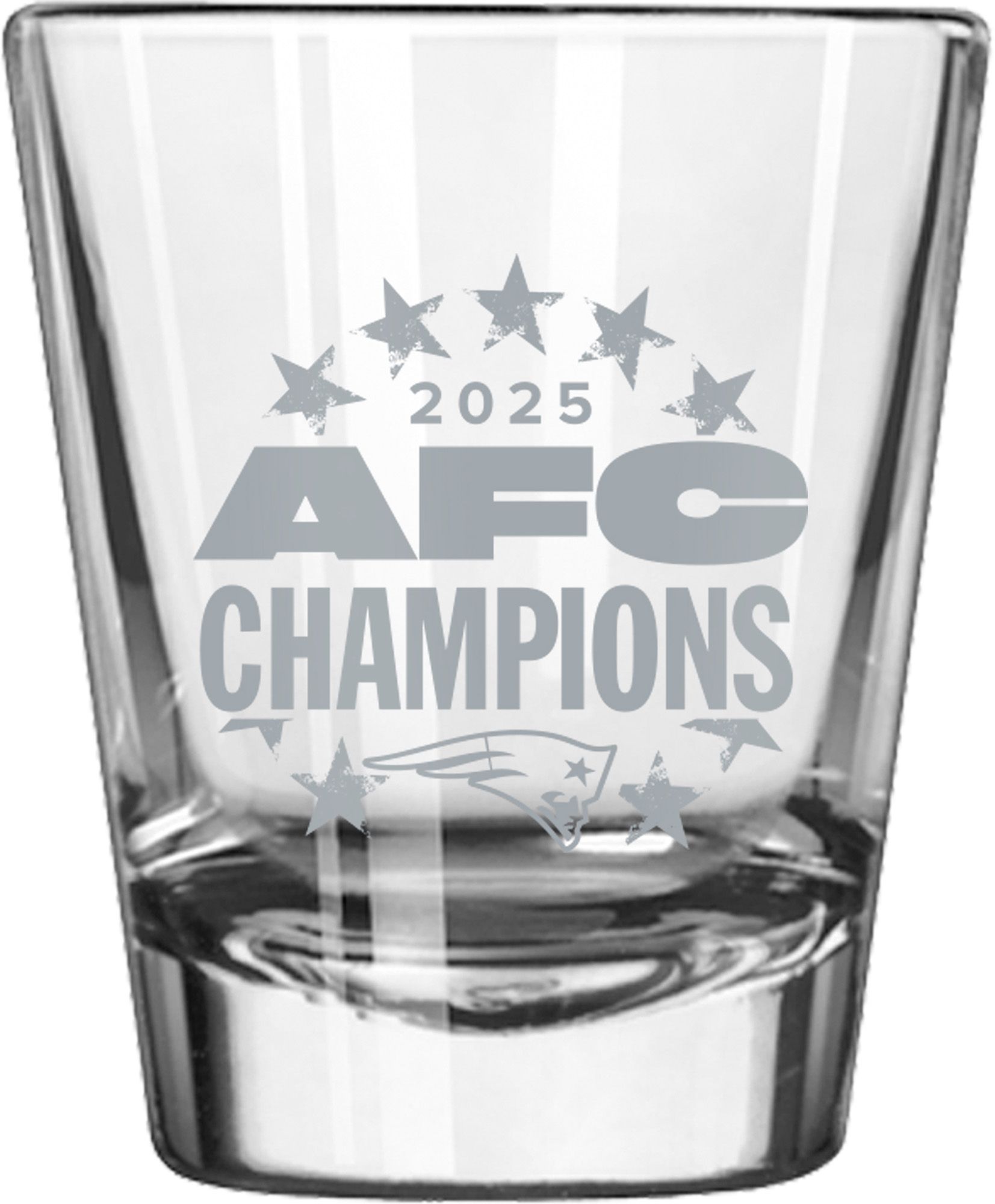 Logo 2025-26 AFC Champions New England Patriots Shot Glass