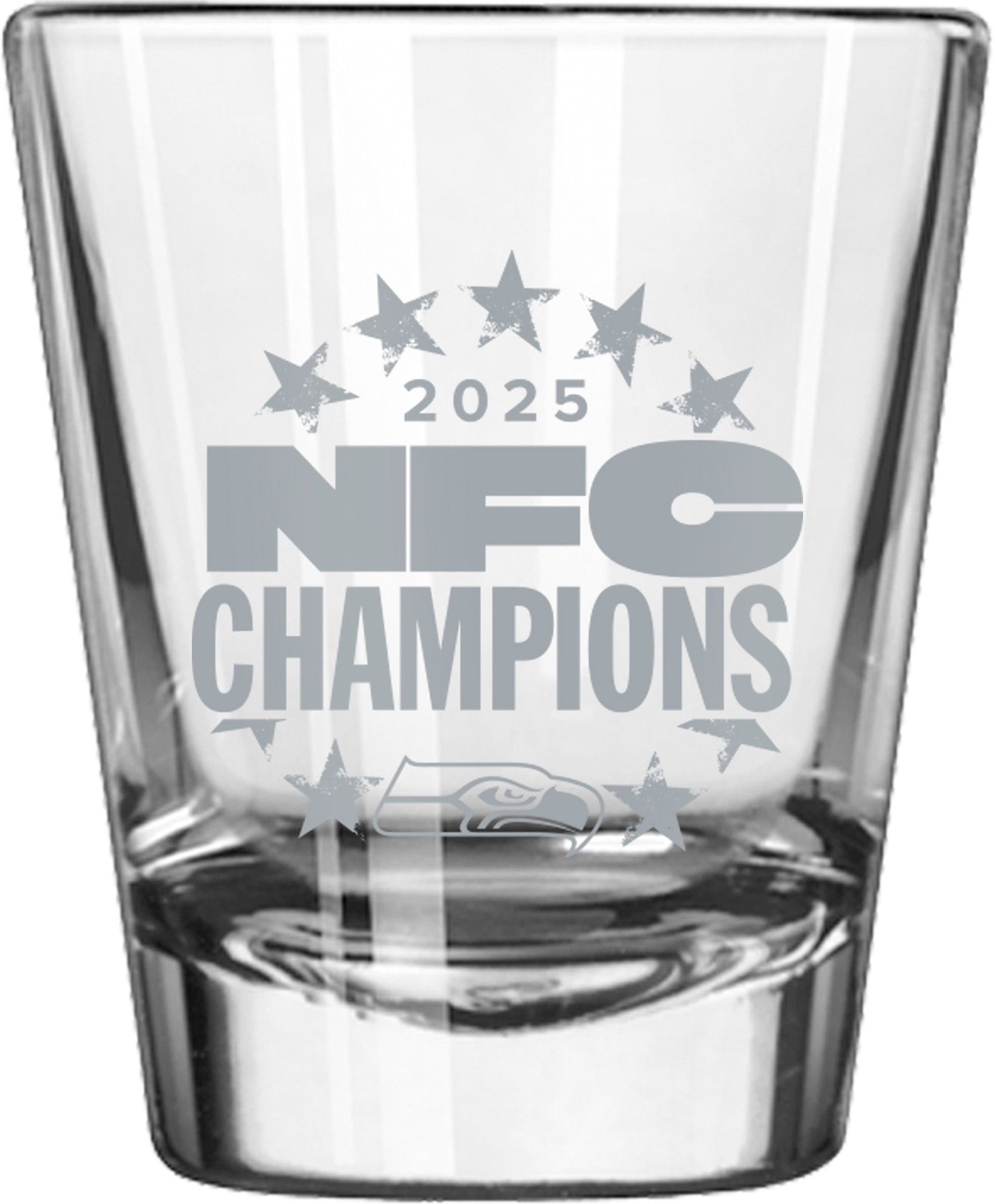 Logo 2025-26 NFC Champions Seattle Seahawks Shot Glass