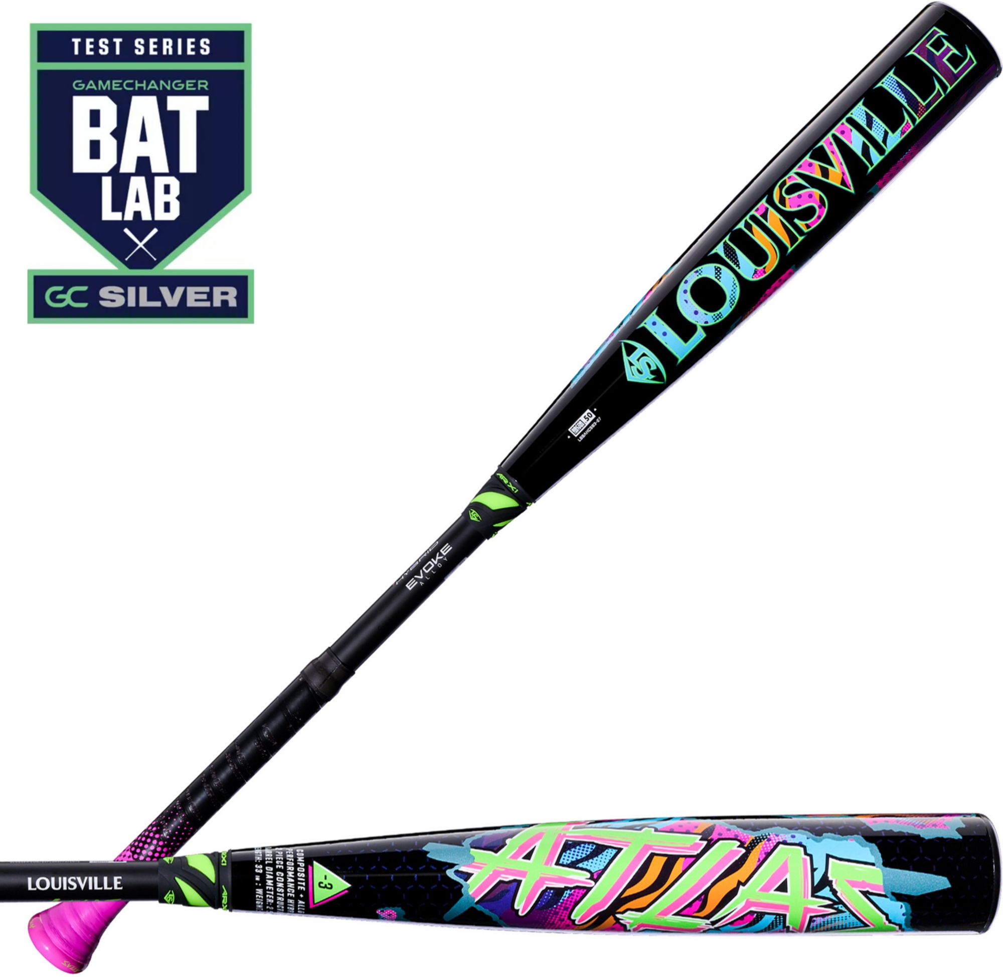 Louisville Slugger Atlas Hybrid Neon Night BBCOR Bat 2027 (-3)