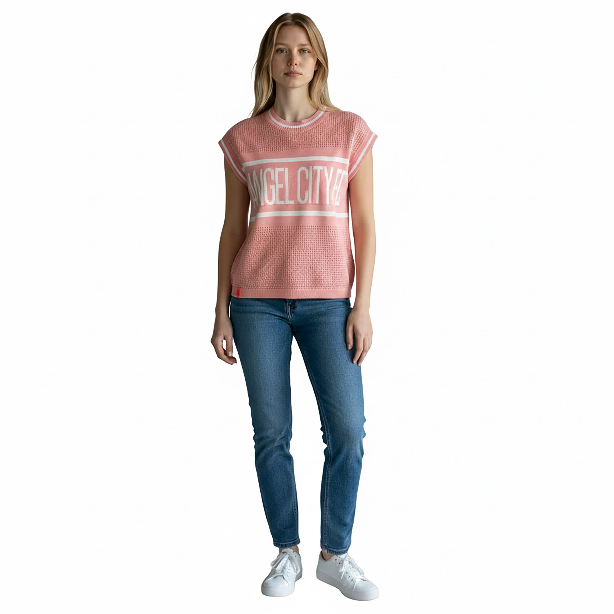 Lusso Women's Angel City FC Pink Salem Sweater Vest