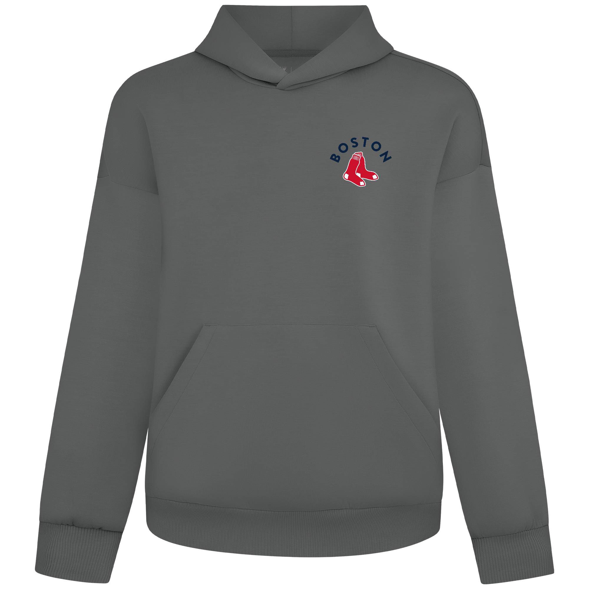 Levelwear Men's Boston Red Sox Grey Luxe Logo Pullover Hoodie